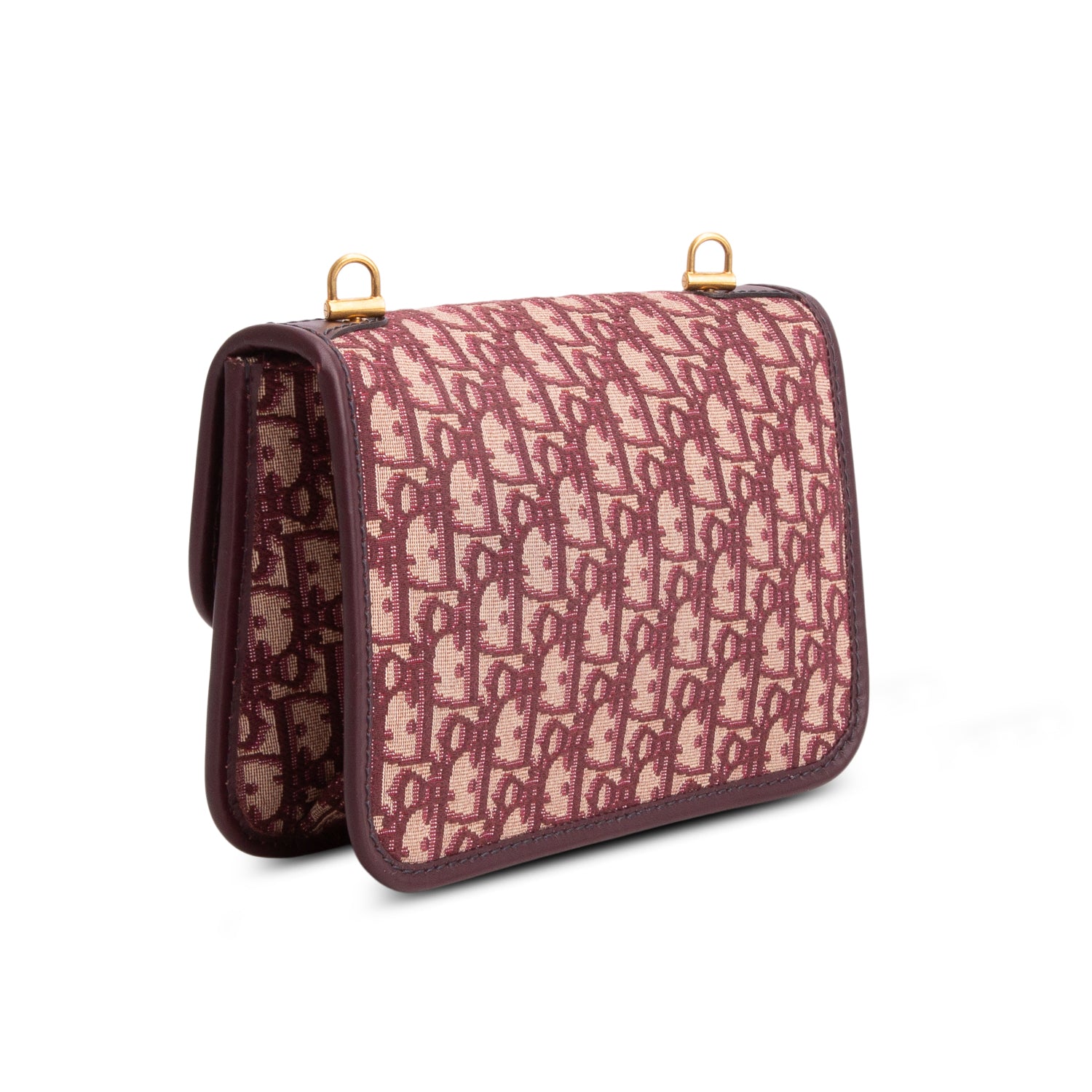 Christian Dior Burgundy Oblique Dioraddict Flap Bag w/ Strap