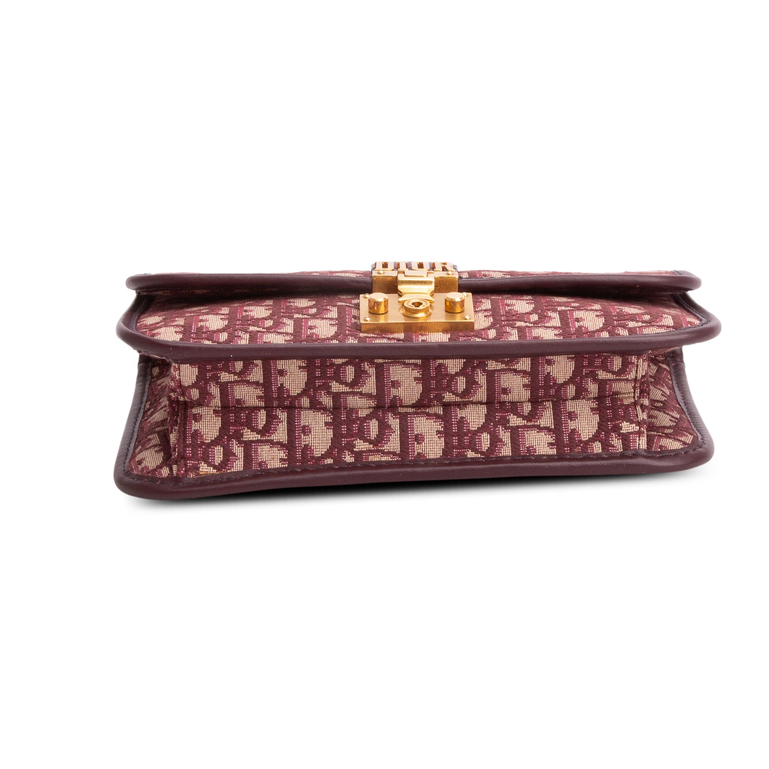 Christian Dior Burgundy Oblique Dioraddict Flap Bag w/ Strap