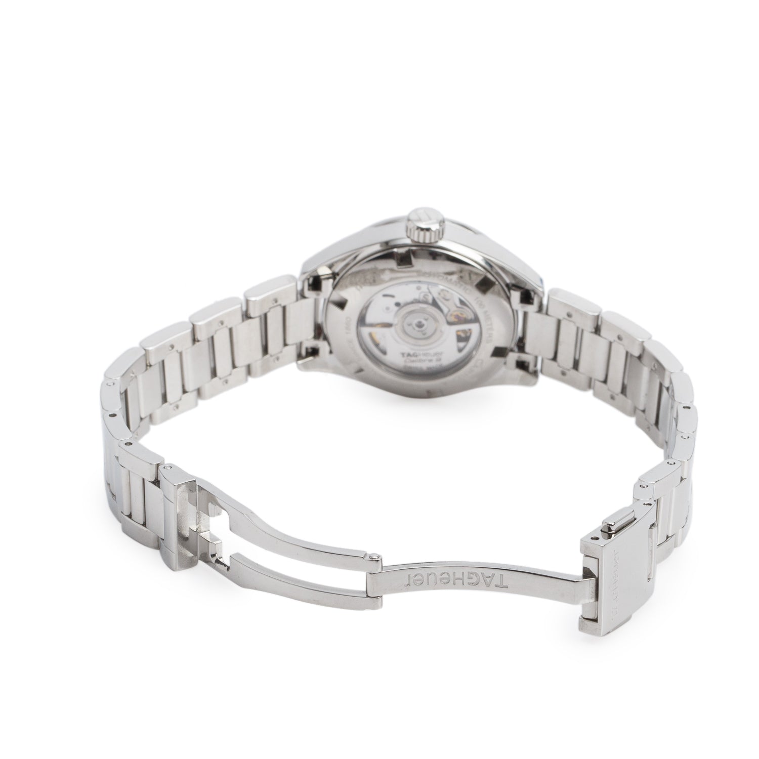 Tag Heuer Stainless Steel Carrera 28 MM Automatic Watch Mother of Pearl Dial WAR2411 w/ Box & Papers