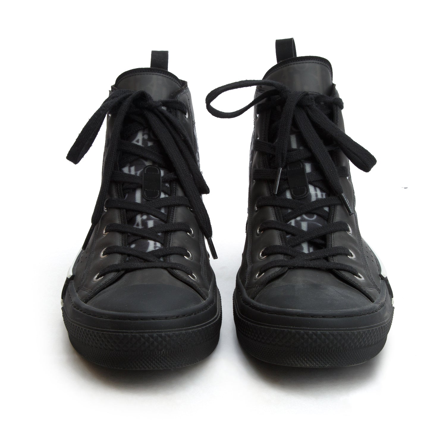 Christian Dior Black Oblique Transparent Canvas B23 High-Top Sneakers, Men's Size 44 w/ Box & Receipt