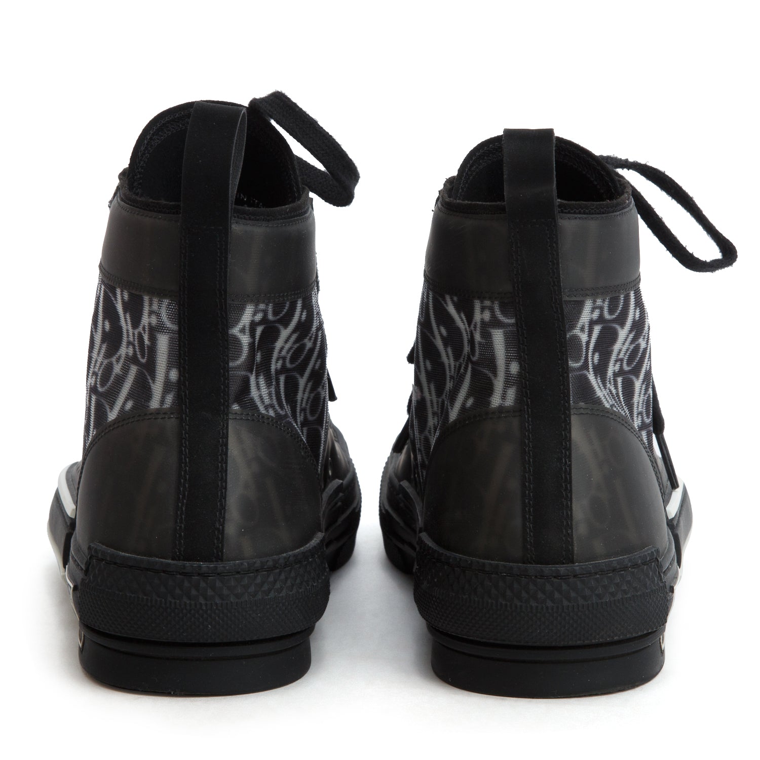 Christian Dior Black Oblique Transparent Canvas B23 High-Top Sneakers, Men's Size 44 w/ Box & Receipt