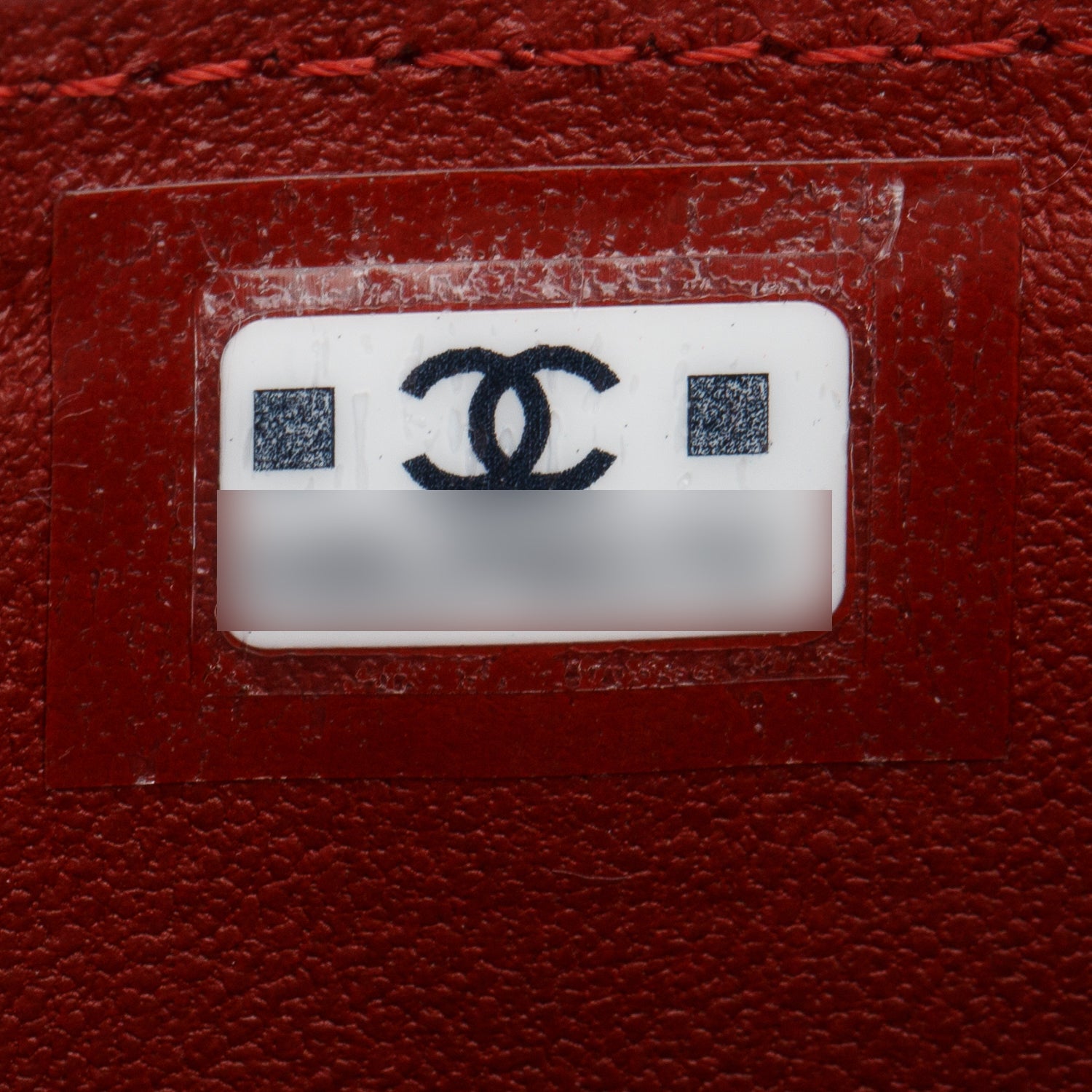 Chanel Burgundy Croc Embossed Leather Flap Card Holder w/ Box
