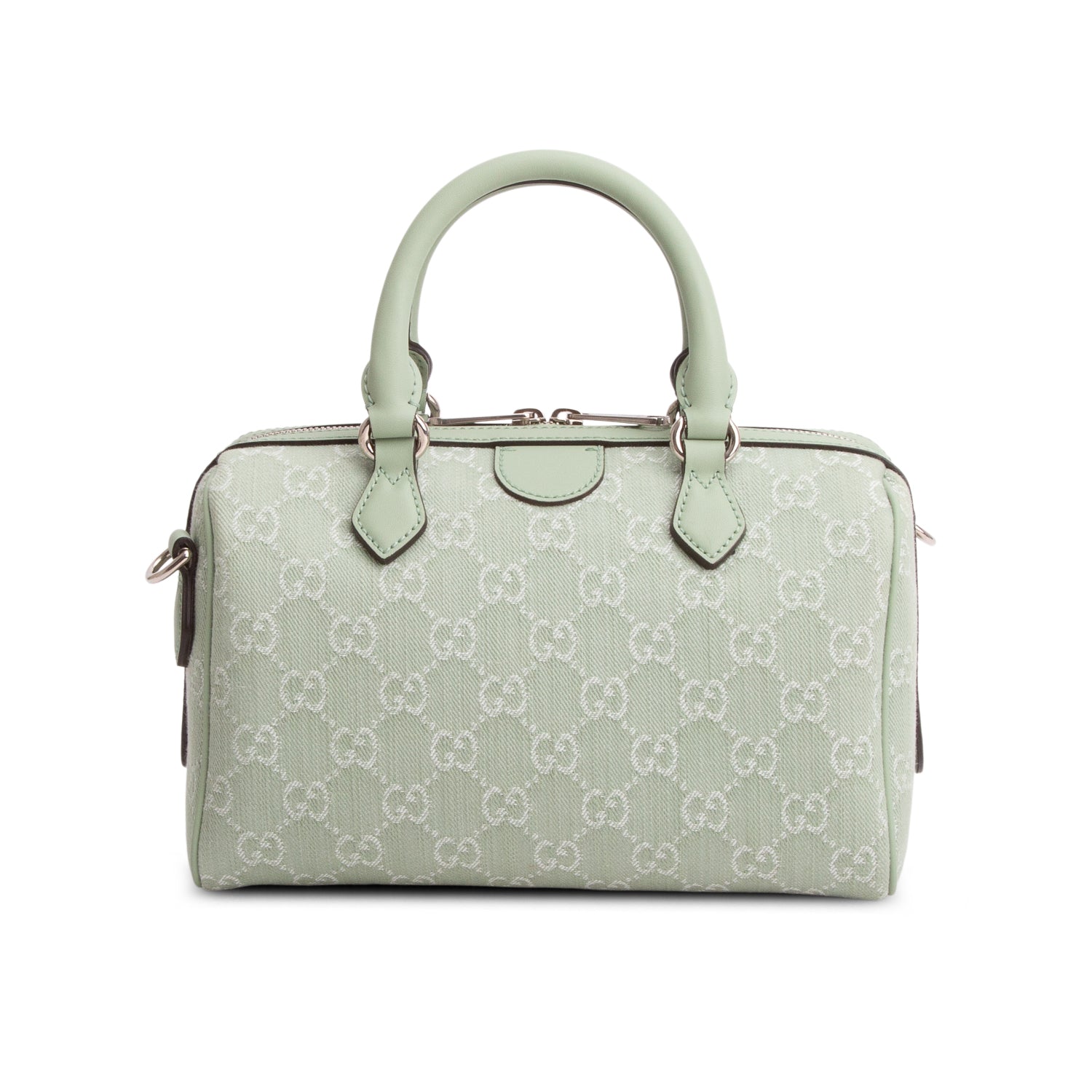 Gucci Green GG Canvas Medium Ophidia Boston Bag w/ Strap