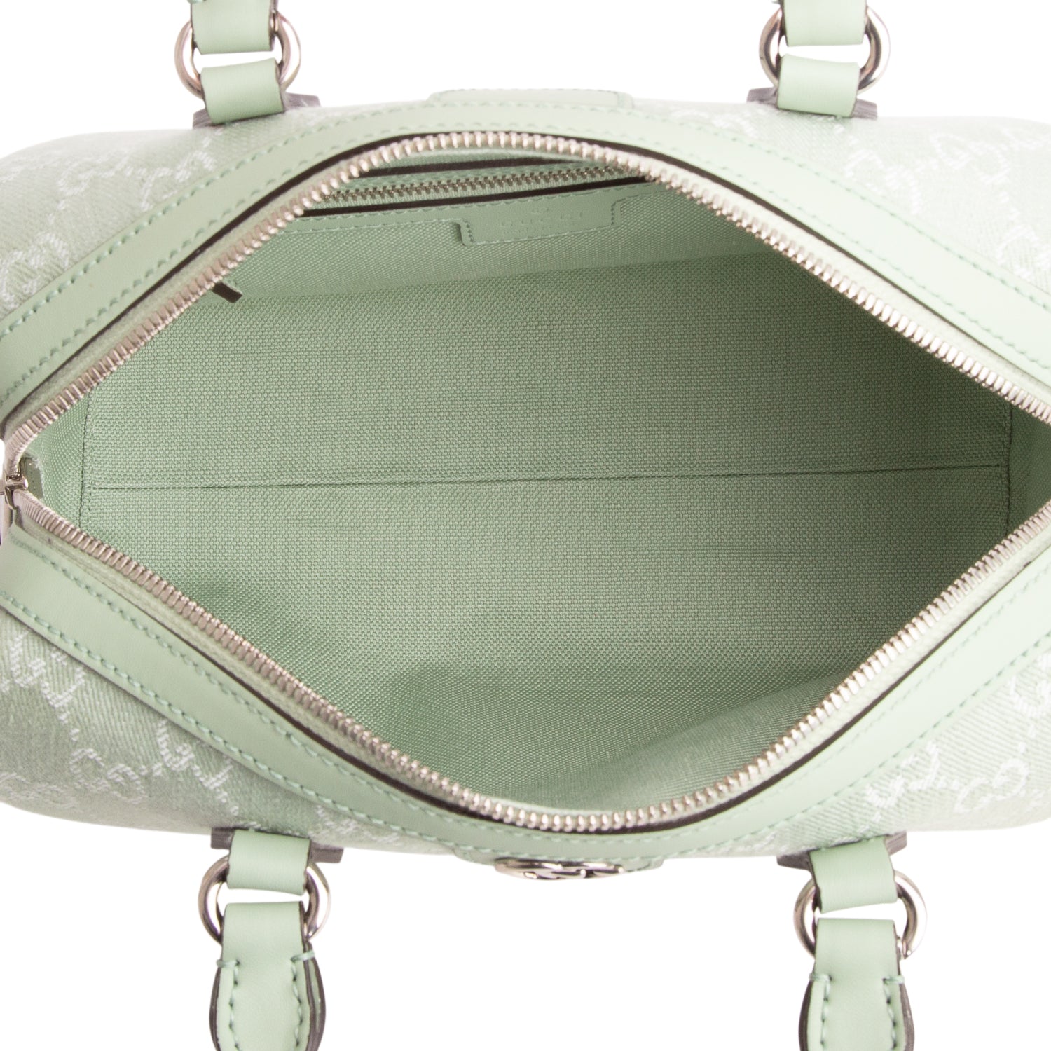 Gucci Green GG Canvas Medium Ophidia Boston Bag w/ Strap