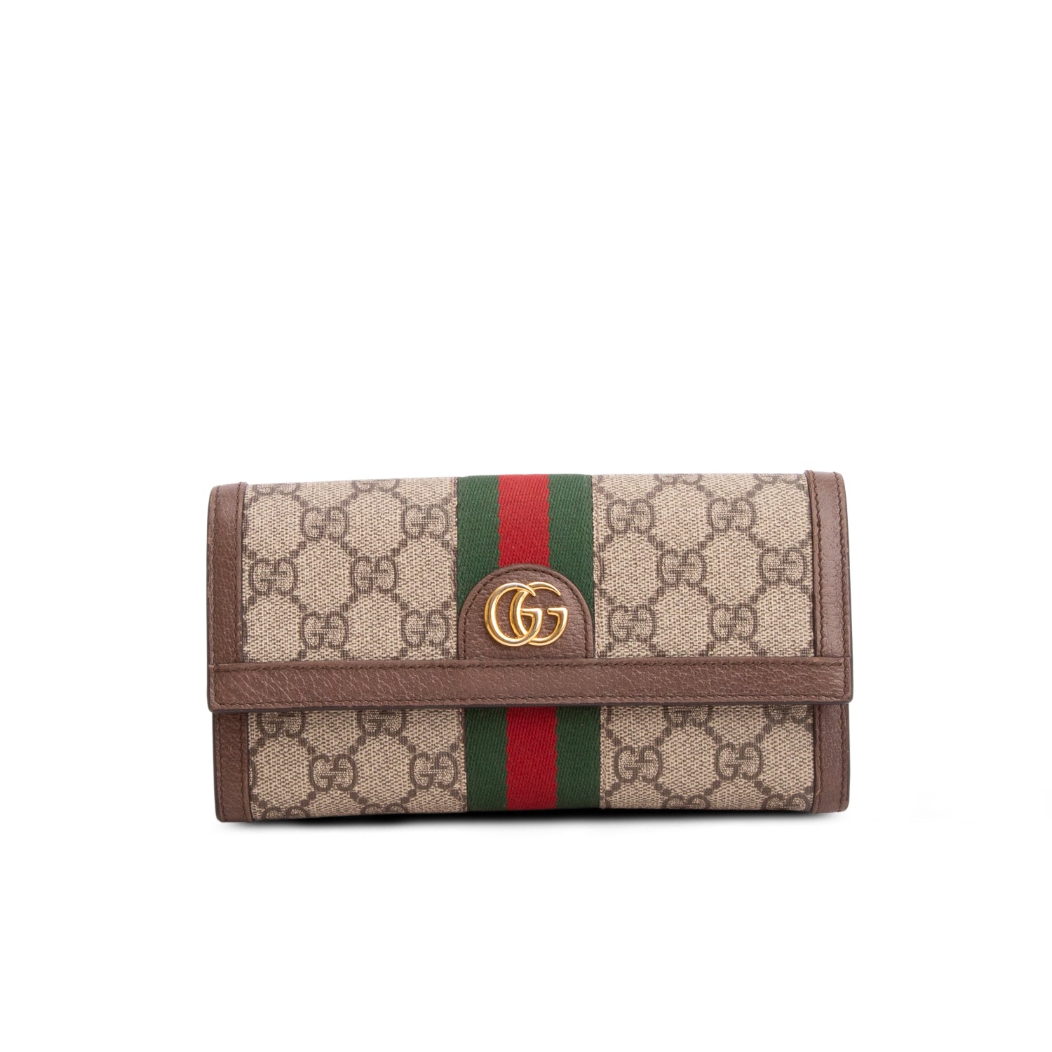 Gucci GG Supreme Web Ophidia Continental Flap Wallet w/ Box