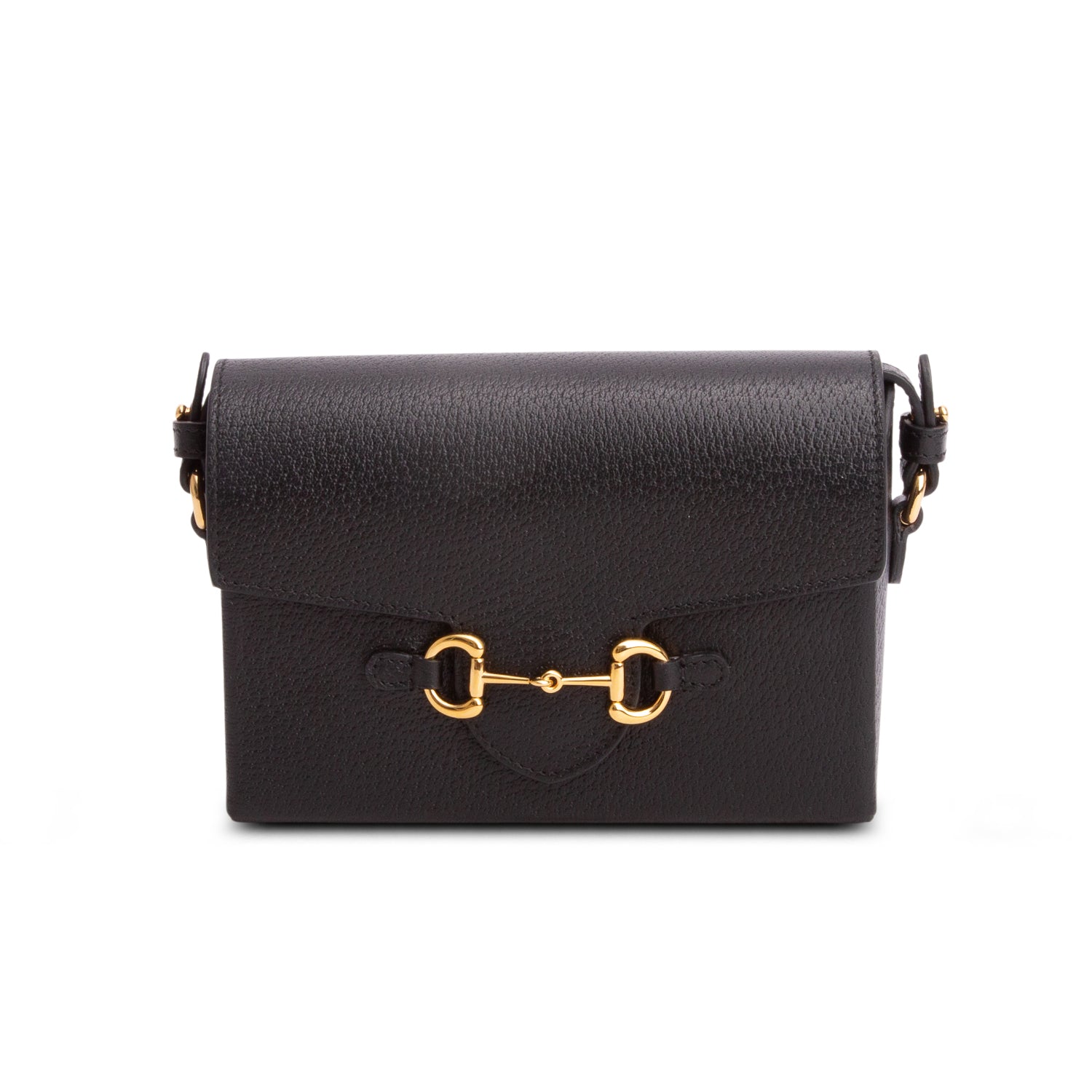 Gucci Black Leather Horsebit 1955 Small Shoulder Bag