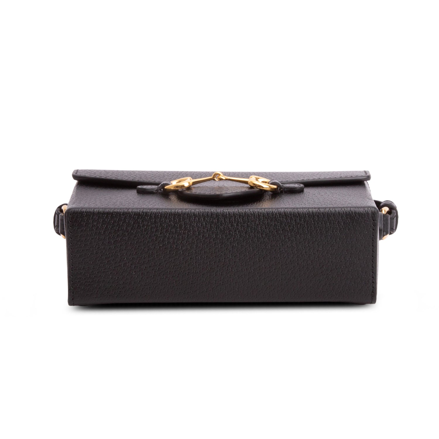 Gucci Black Leather Horsebit 1955 Small Shoulder Bag
