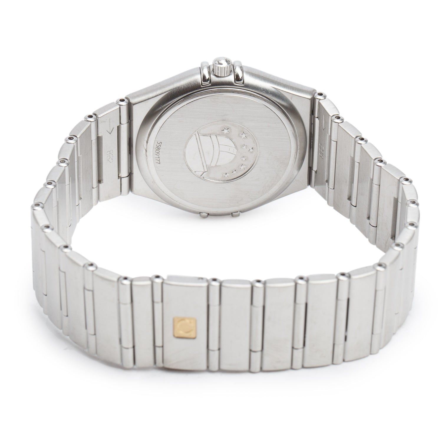 Omega Stainless Steel Constellation 34 MM Quartz Watch Silver Dial