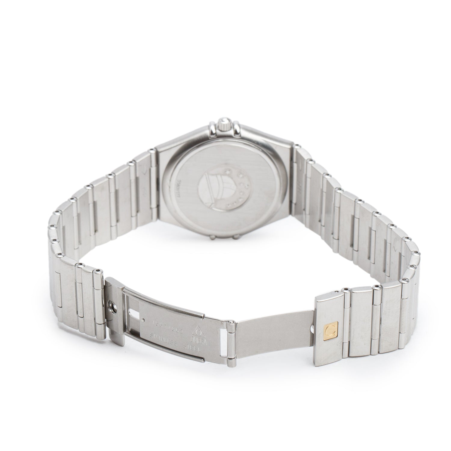 Omega Stainless Steel Constellation 34 MM Quartz Watch Silver Dial