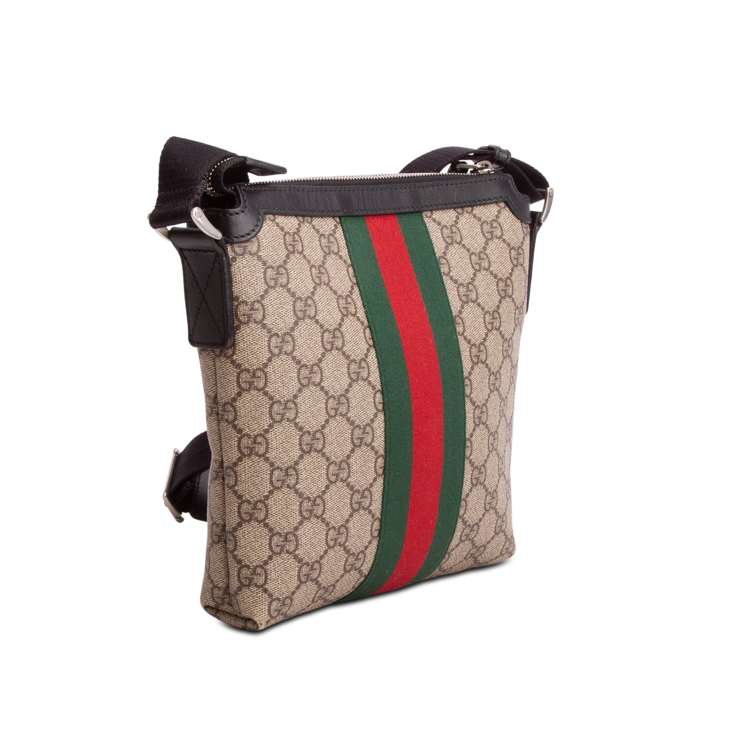 Gucci GG Supreme Monogram Web Small Messenger Bag