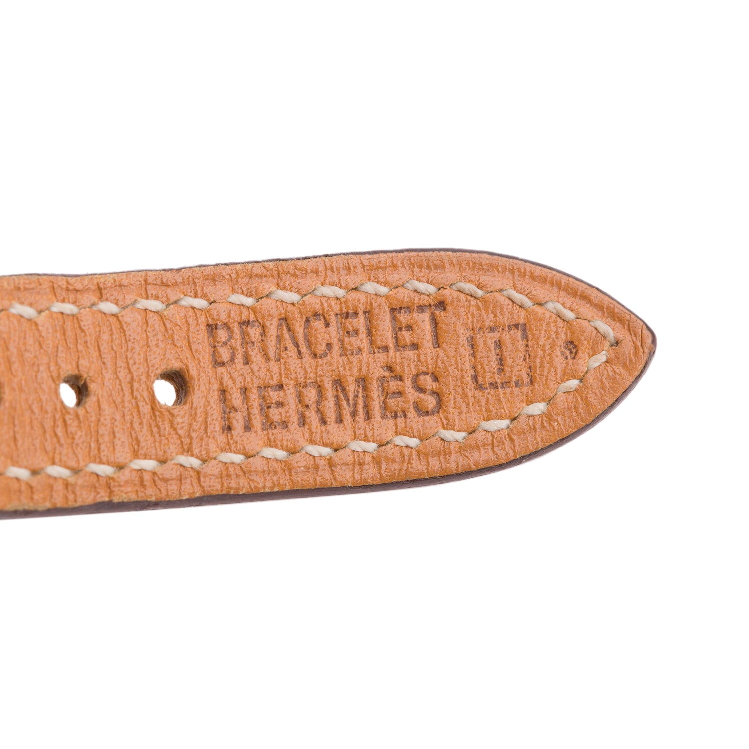 Hermes Palladium Plated Stainless Steel Gold Leather Kelly Lock Watch w/ Box