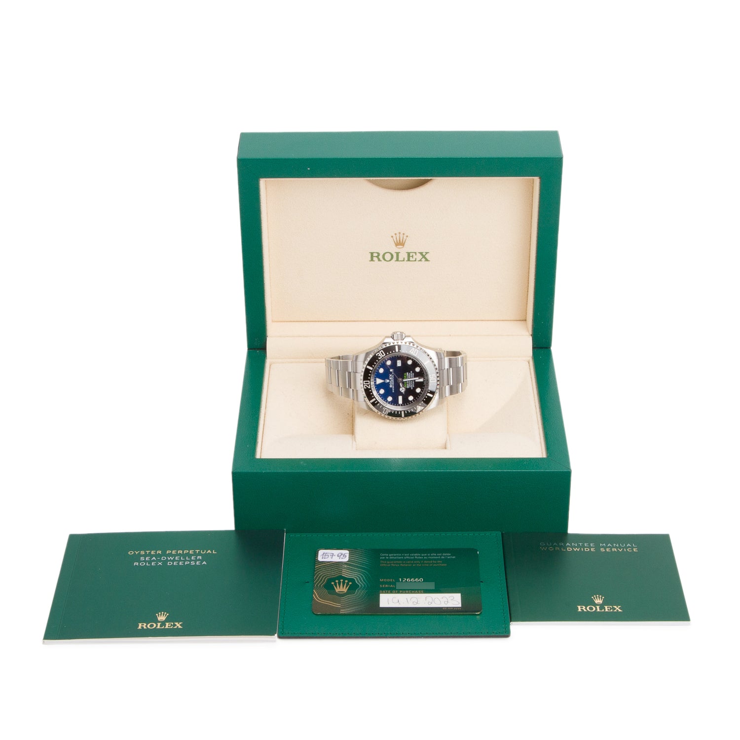 Rolex 2023 Stainless Steel Sea-Dweller Deepsea 'James Cameron' 44 MM Automatic Watch 126660 D-Blue Dial w/ Box & Papers