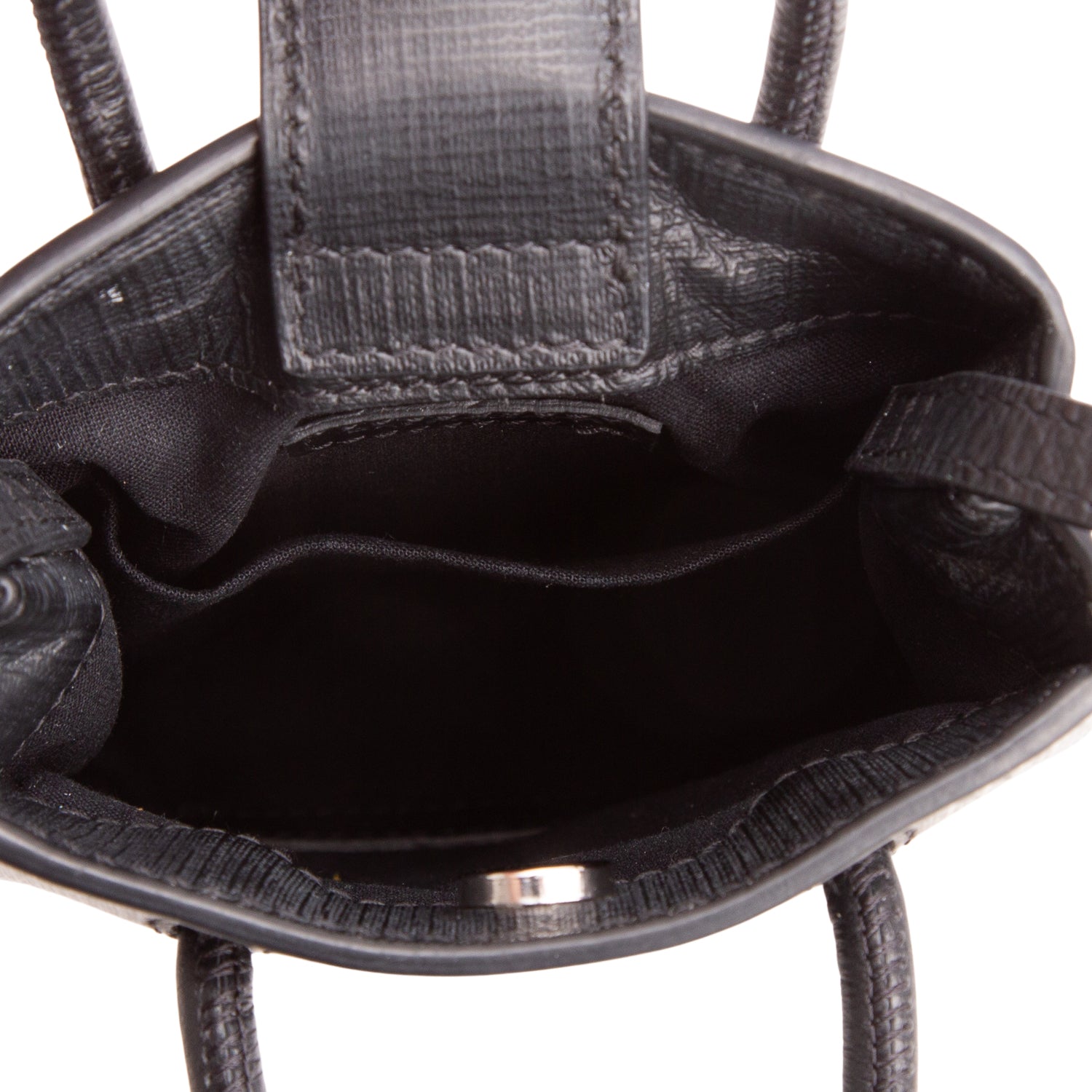 Balenciaga Black Calfskin Logo Shopping Phone Holder Bag