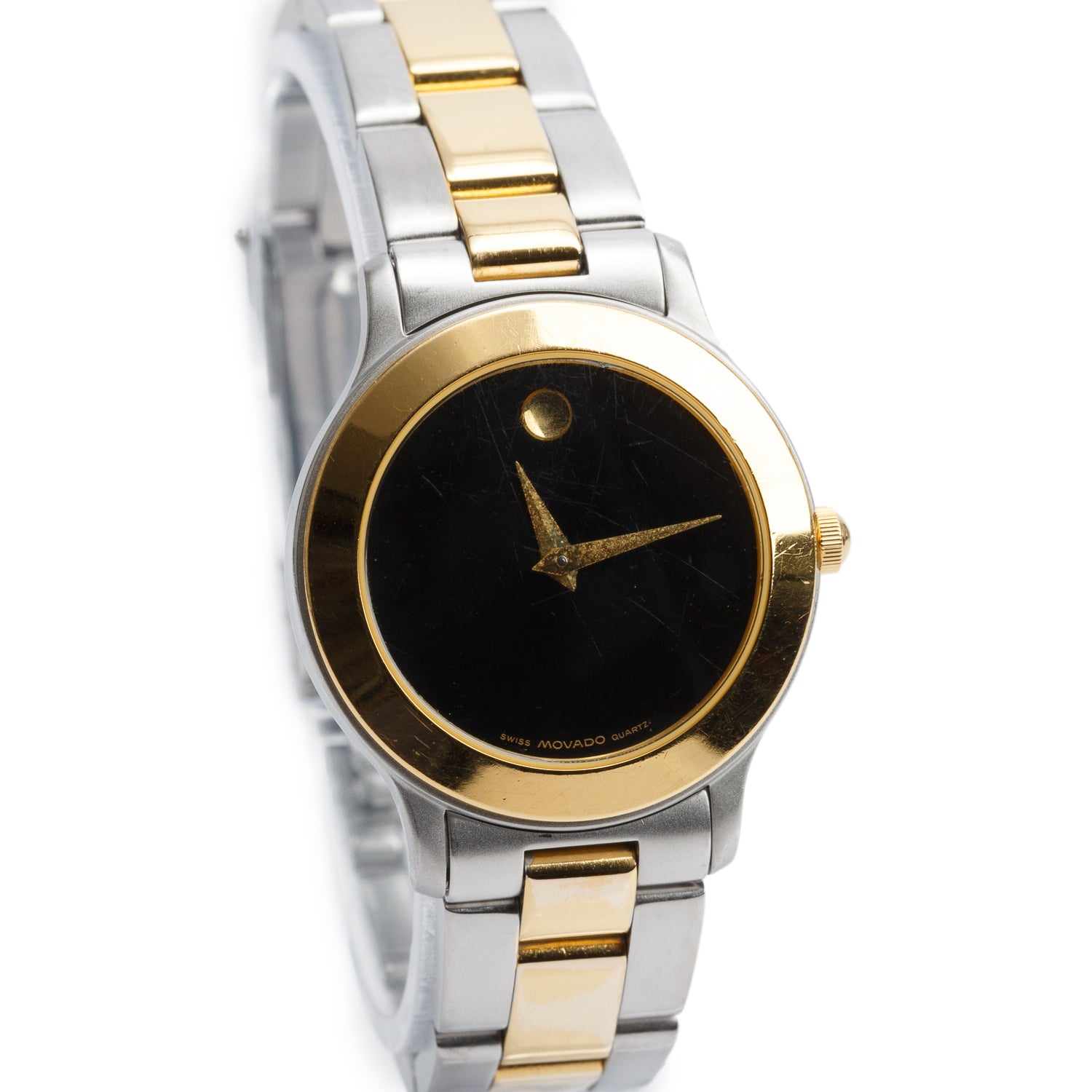 Movado Gold-Plated & Stainless Steel Junior 28 MM Quartz Watch