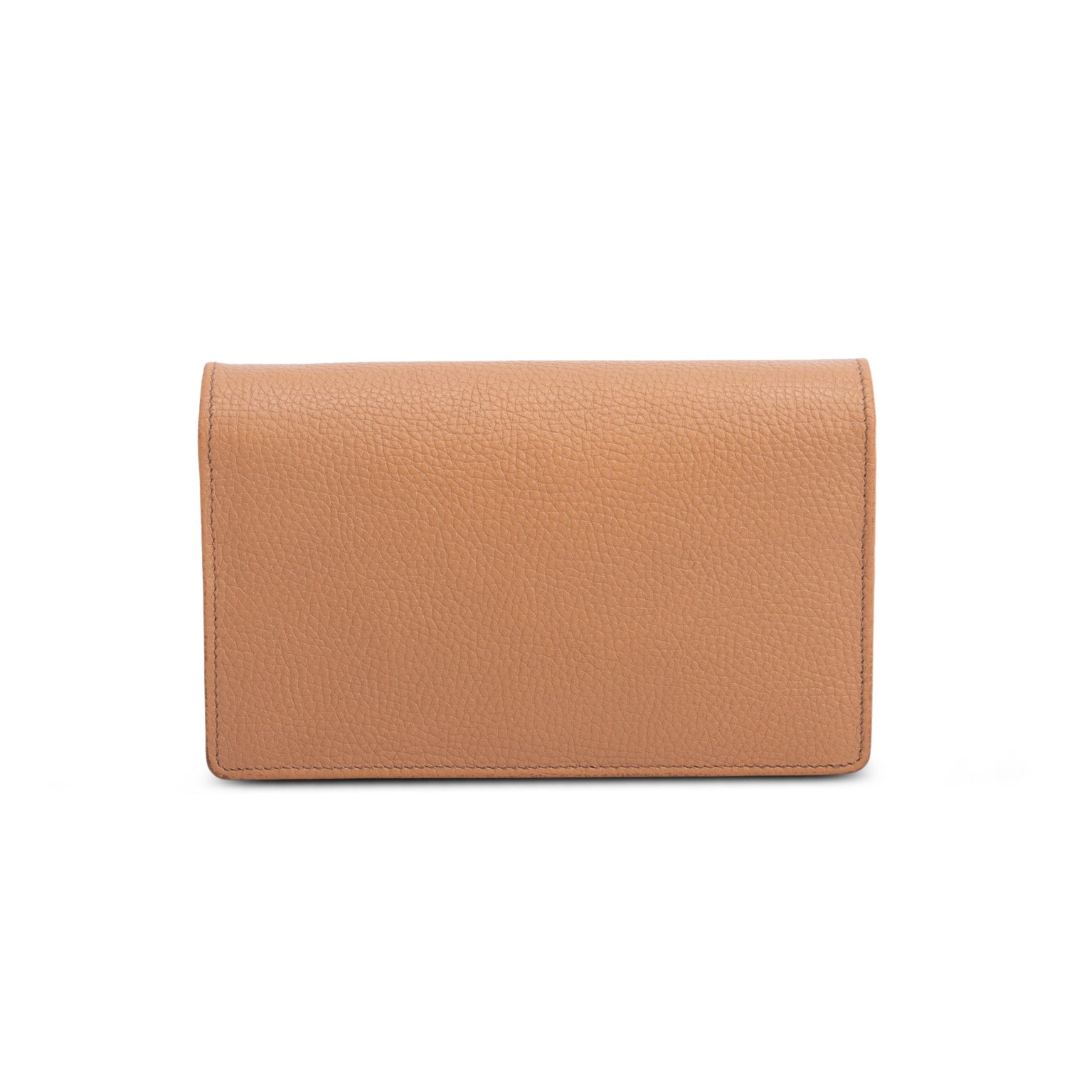 Gucci Beige Pebbled Calfskin Soho Wallet on Chain w/ Box