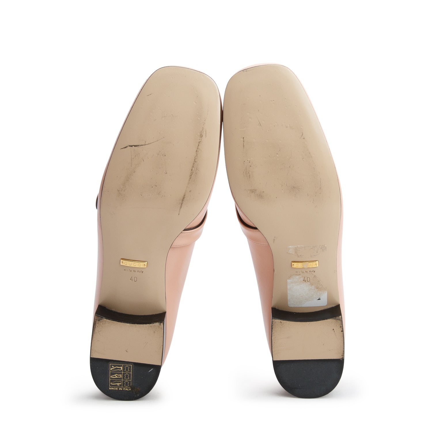 Gucci Pink Calfskin Leather Double G Loafers, Women's Size 40 w/ Box