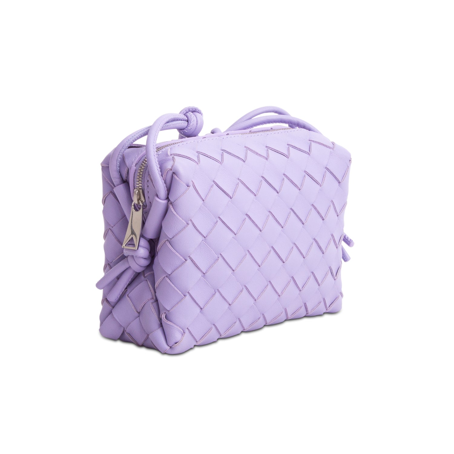 Bottega Veneta Purple Nappa Intrecciato Mini Loop Camera Bag