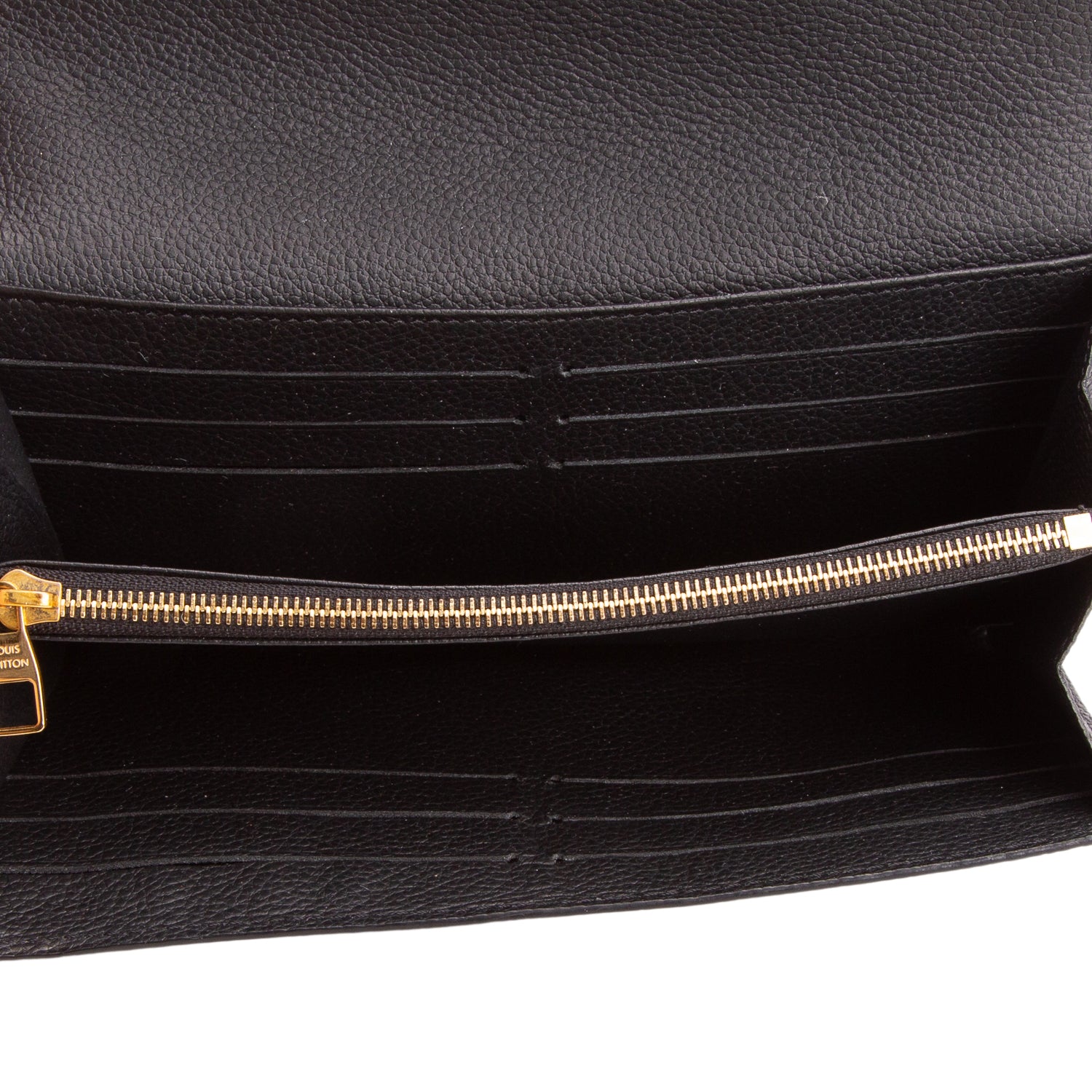 Louis Vuitton Black Monogram Empreinte Leather Sarah Wallet w/ Box