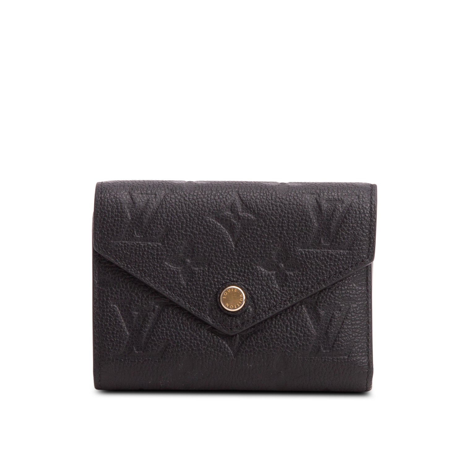Louis Vuitton Black Monogram Empreinte Leather Victorine Wallet