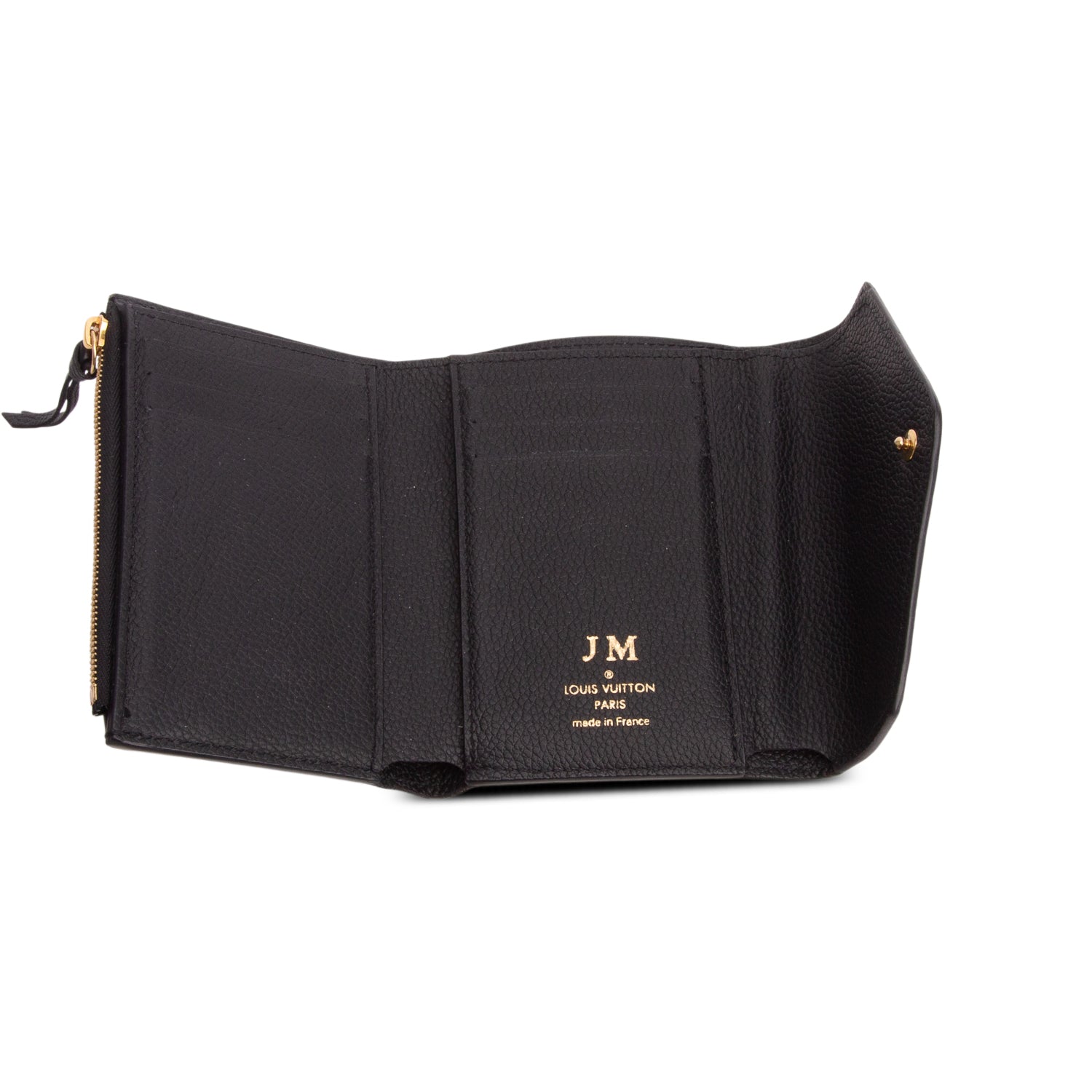 Louis Vuitton Black Monogram Empreinte Leather Victorine Wallet