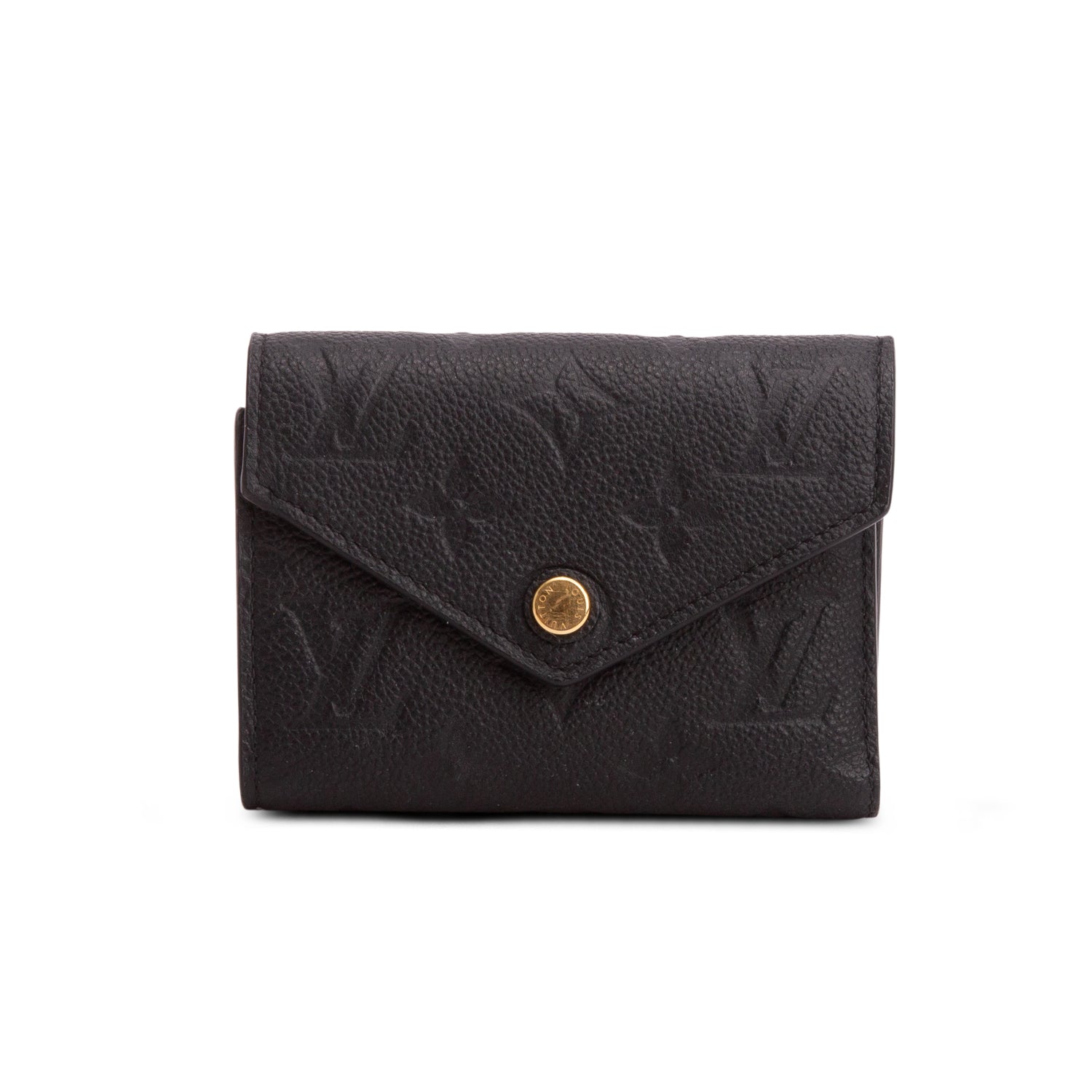 Louis Vuitton Black Monogram Empreinte Leather Victorine Wallet w/ Box