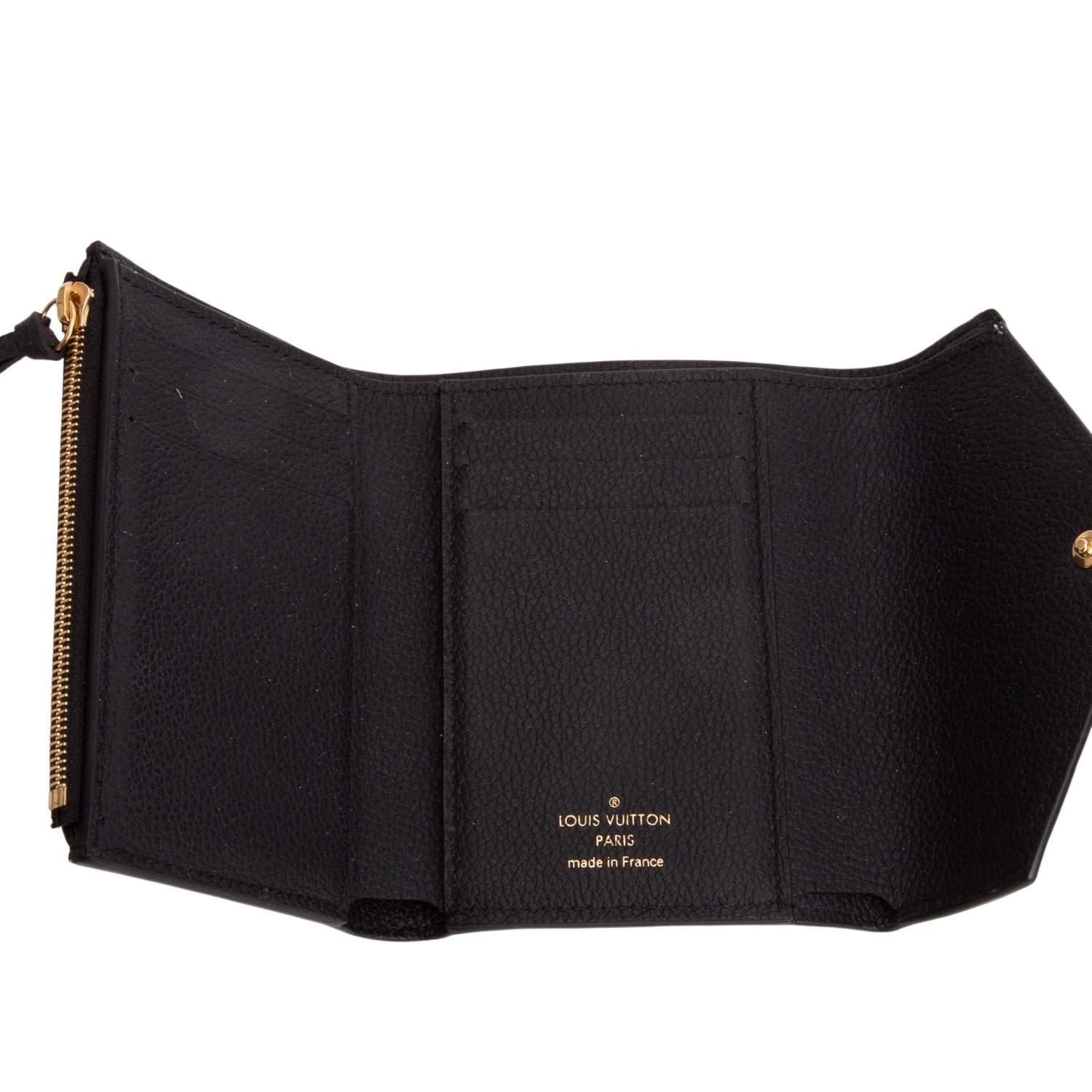 Louis Vuitton Black Monogram Empreinte Leather Victorine Wallet w/ Box