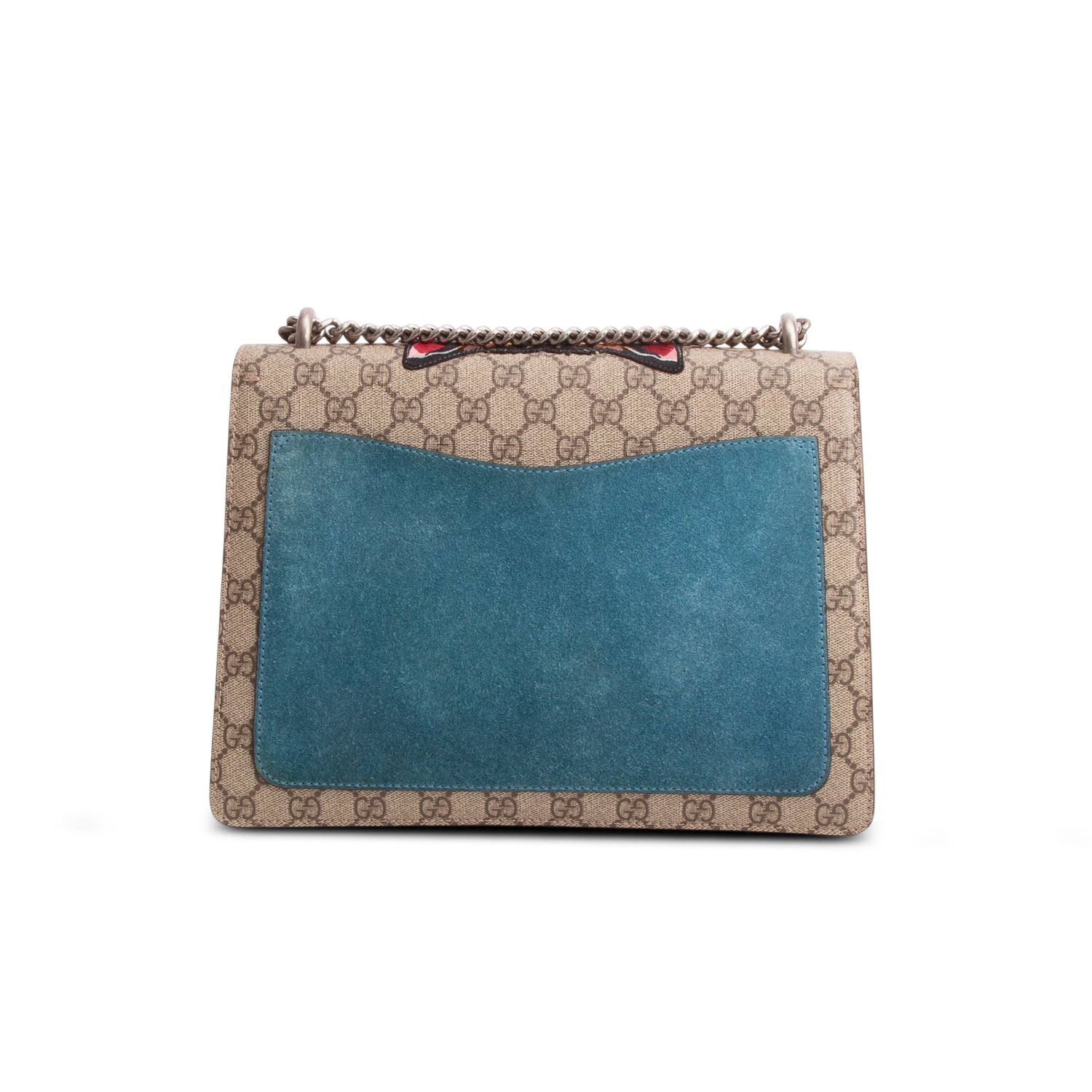 Gucci GG Supreme Angry Cat Embroidered Crystal Embellished Dionysus Medium Shoulder Bag
