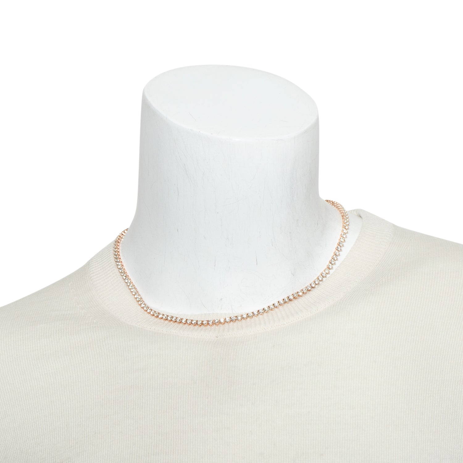 10k Rose Gold 10.32 tcw. Diamond Tennis Necklace