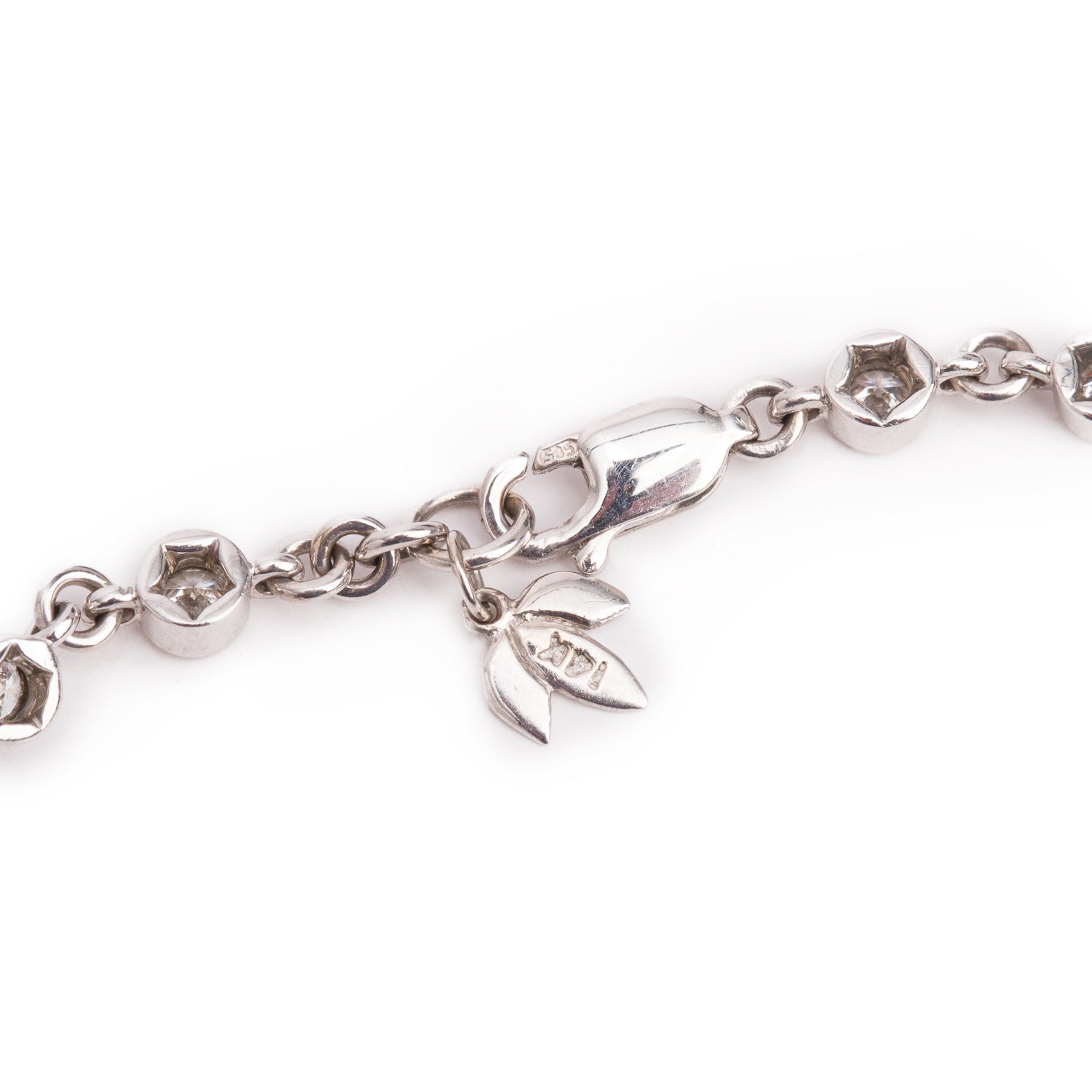 14k White Gold 2.00 tcw. Diamond Link Bracelet