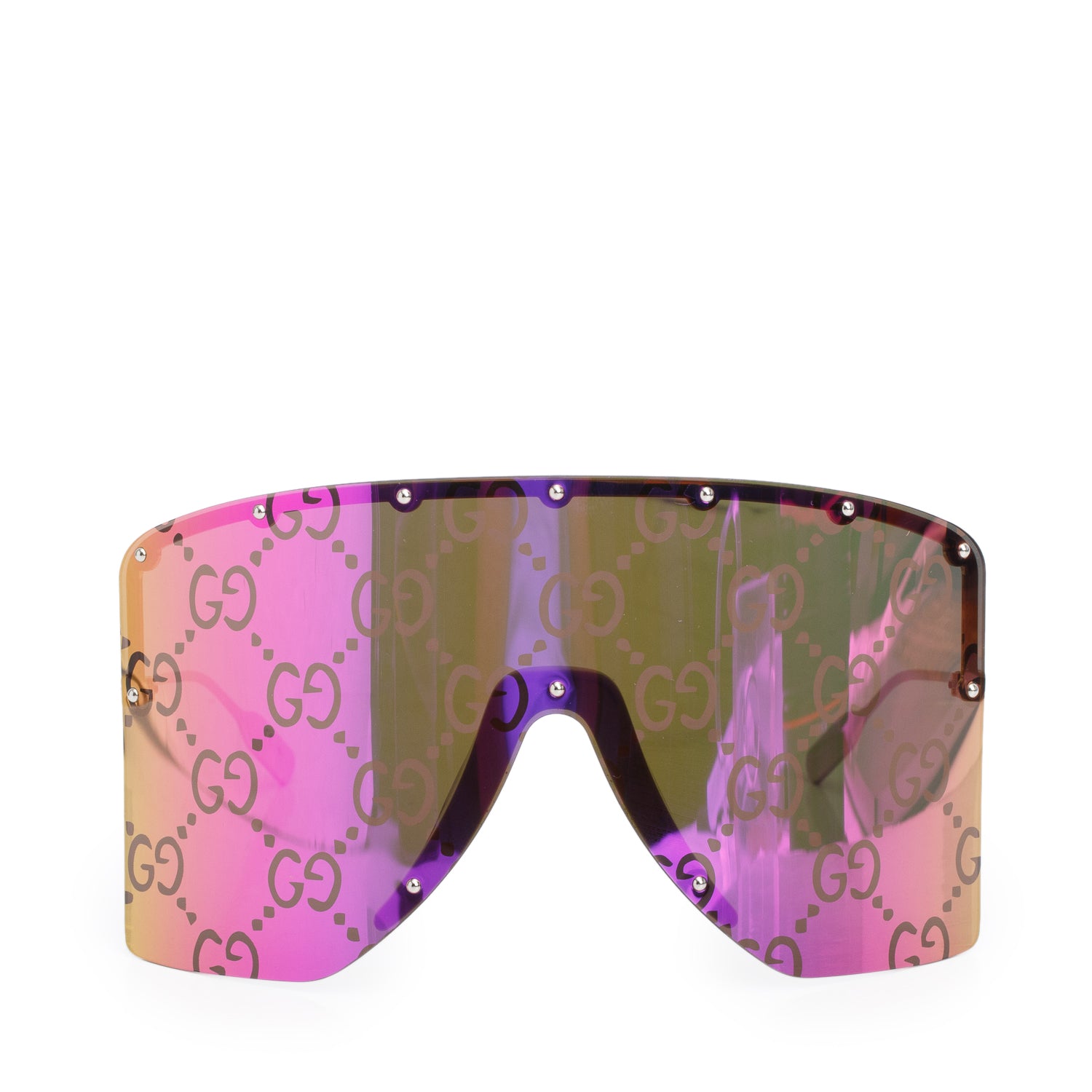 Gucci GG1244S Purple Signature Mask Sunglasses w/ Case