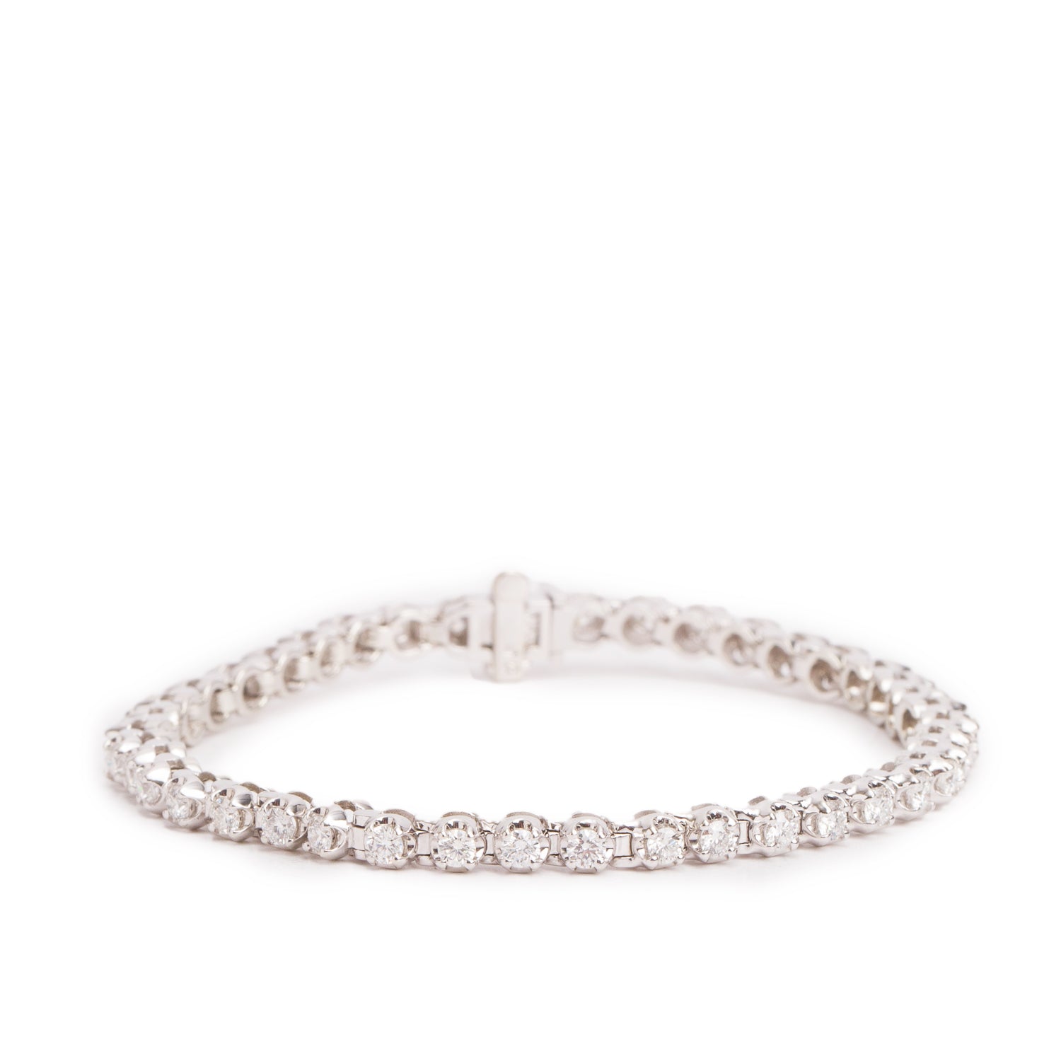 18k White Gold 2.52 tcw. Diamond Tennis Bracelet