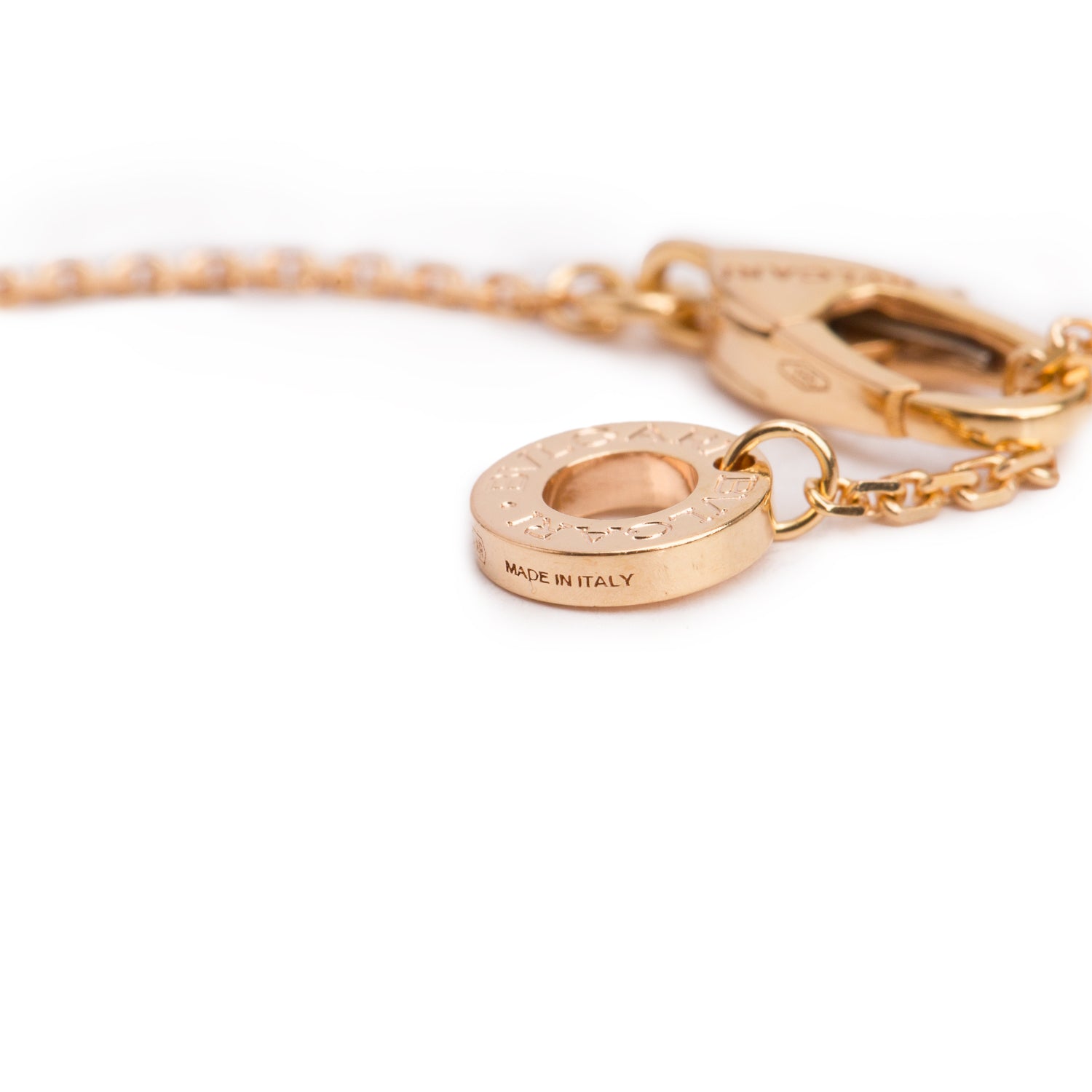 BVLGARI 2023 18k Rose Gold Carnelian & Diamond Diva's Dream Pendant Necklace w/ Box, Receipt & Certificate