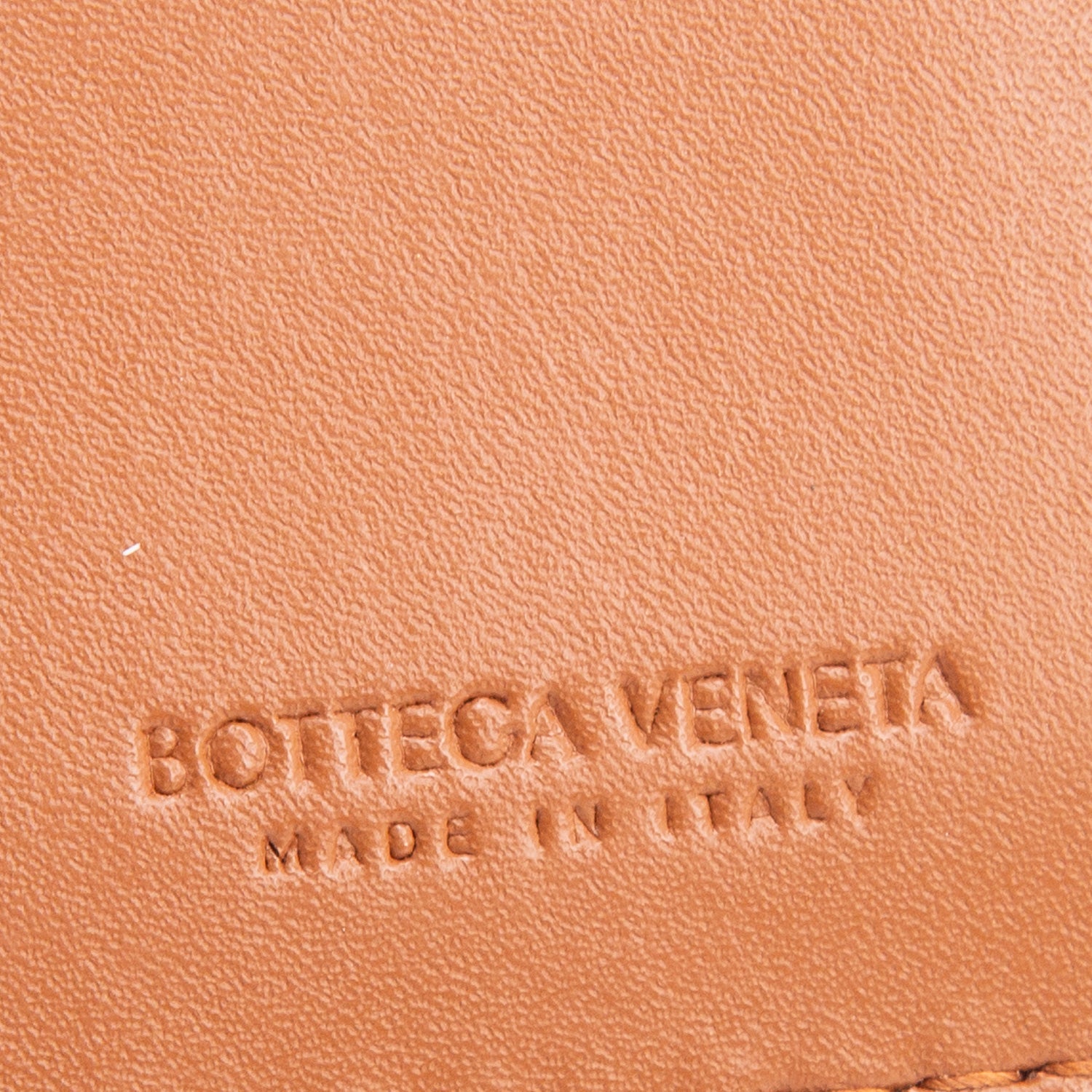 Bottega Veneta Brown Intreccio Calfskin Leather Cassette Credit Card Case