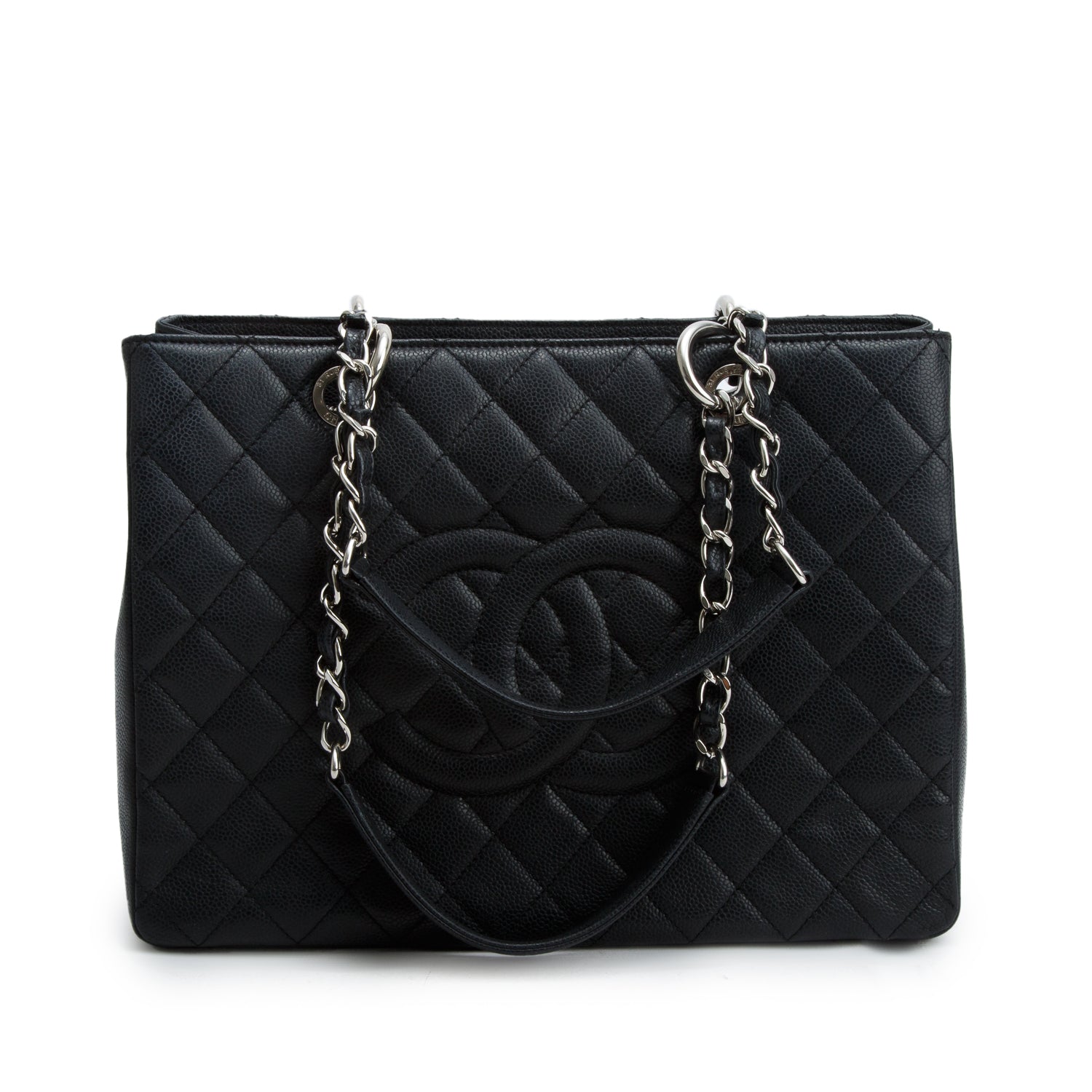Chanel Black Caviar Leather Grand Shopping Tote (GST) w/ Box & Authenticity Card