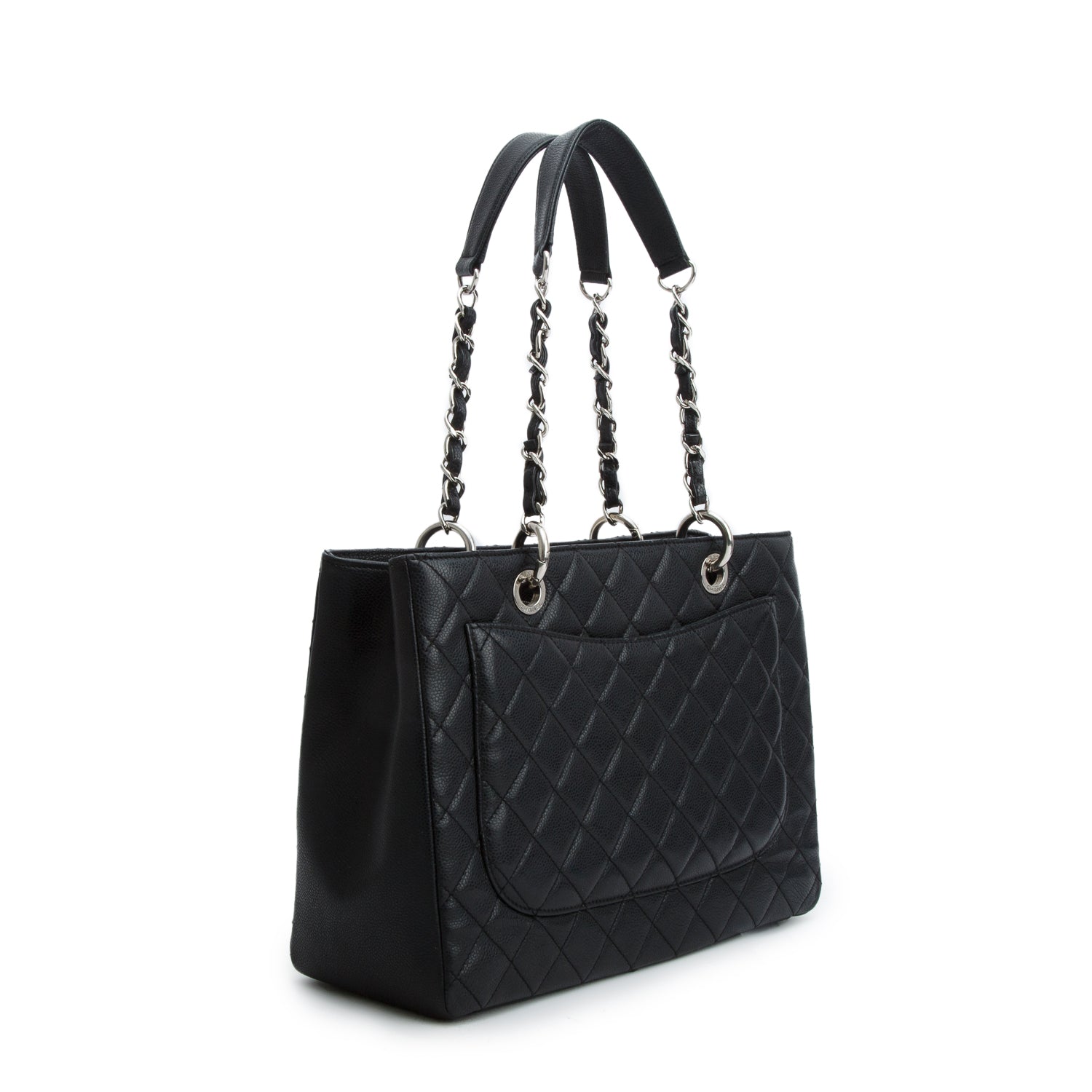 Chanel Black Caviar Leather Grand Shopping Tote (GST) w/ Box & Authenticity Card