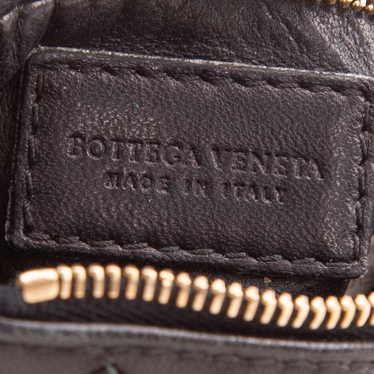 Bottega Veneta Black Nappa Intrecciato Zip Pouch