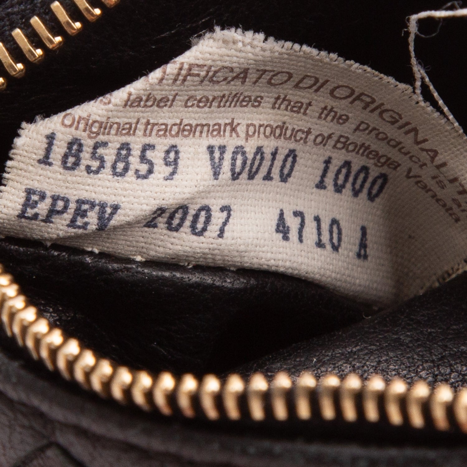 Bottega Veneta Black Nappa Intrecciato Zip Pouch