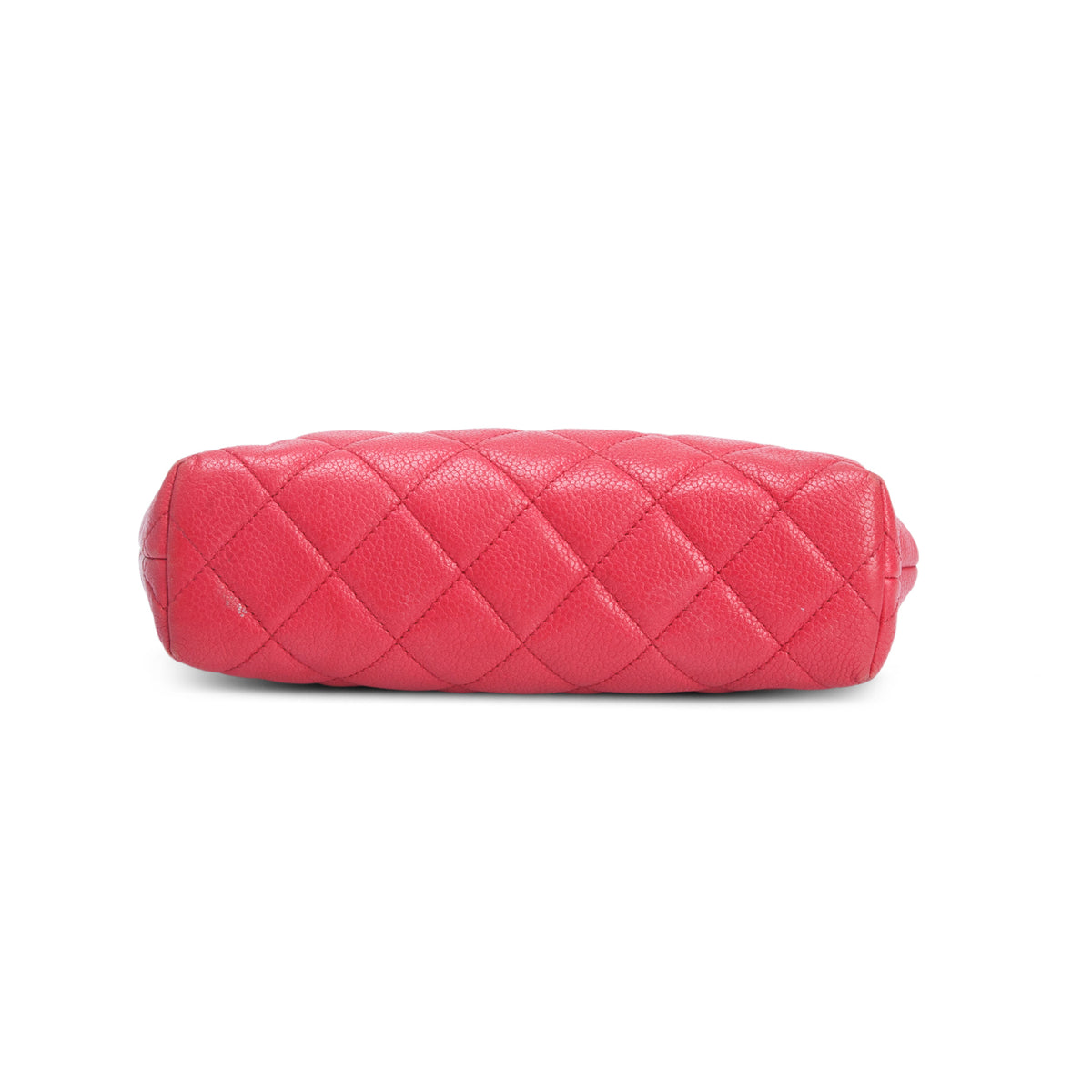 Chanel Red Caviar Quilted Cosmetic Pouch