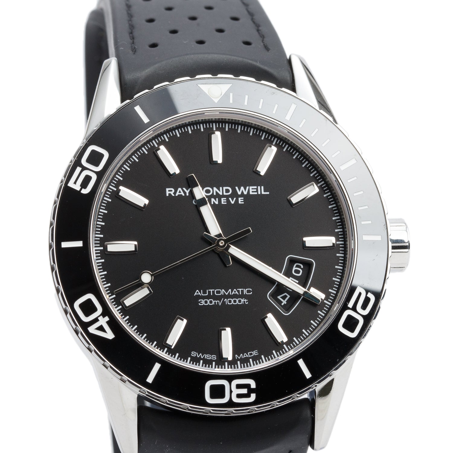 Raymond Weil Stainless Steel Freelancer 42.5 MM Automatic Watch Black Dial 2760 w/ Box & Papers