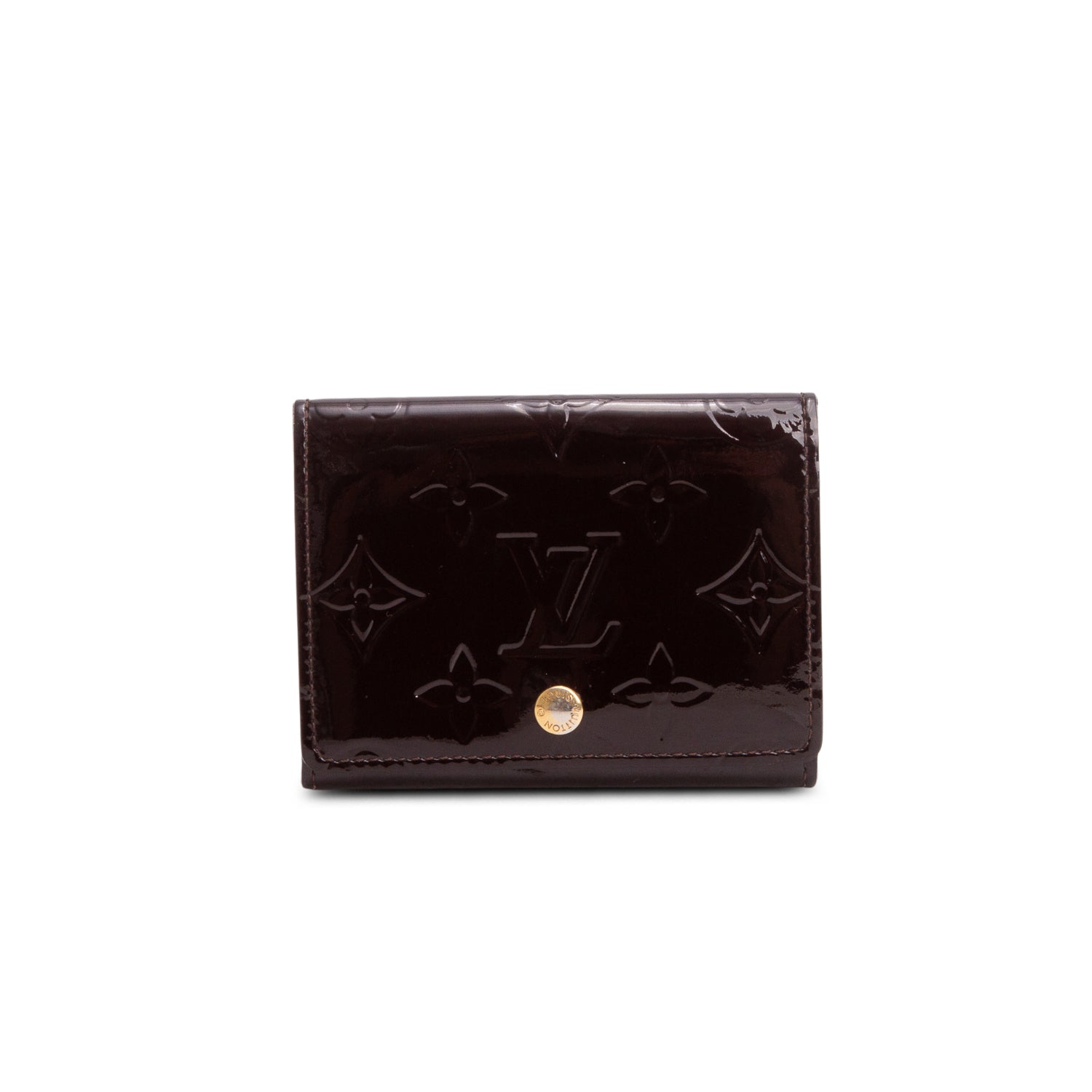 Louis Vuitton Amarante Vernis Envelope Carte de Visite Card Holder w/ Box