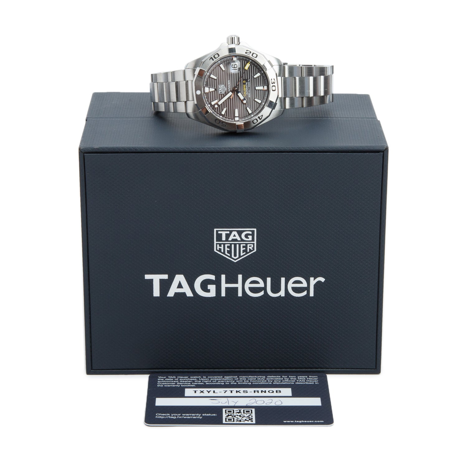 Tag Heuer 2020 Stainless Steel Aquaracer 41 MM Calibre 5 Automatic Watch Grey Dial WBD2113 w/ Box & Papers