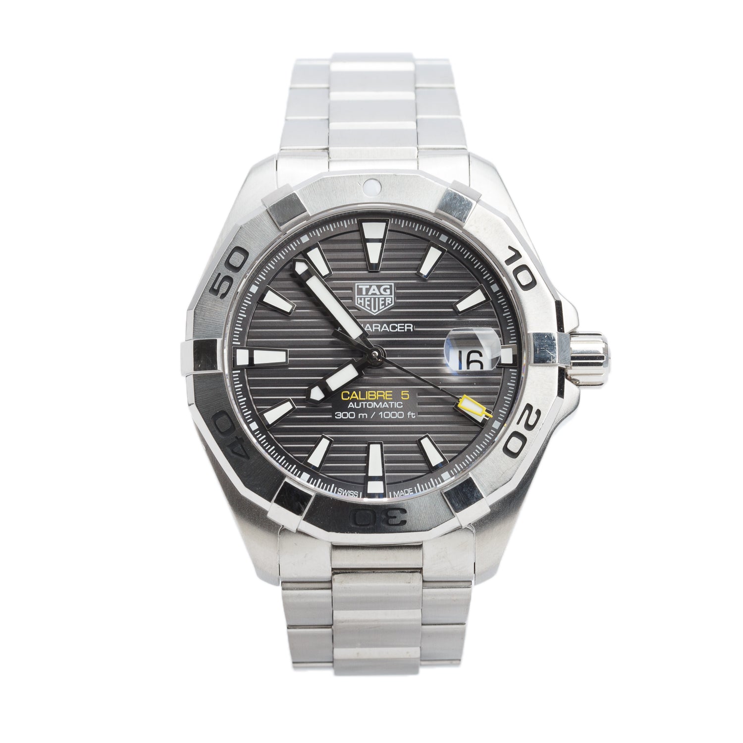 Tag Heuer 2020 Stainless Steel Aquaracer 41 MM Calibre 5 Automatic Watch Grey Dial WBD2113 w/ Box & Papers