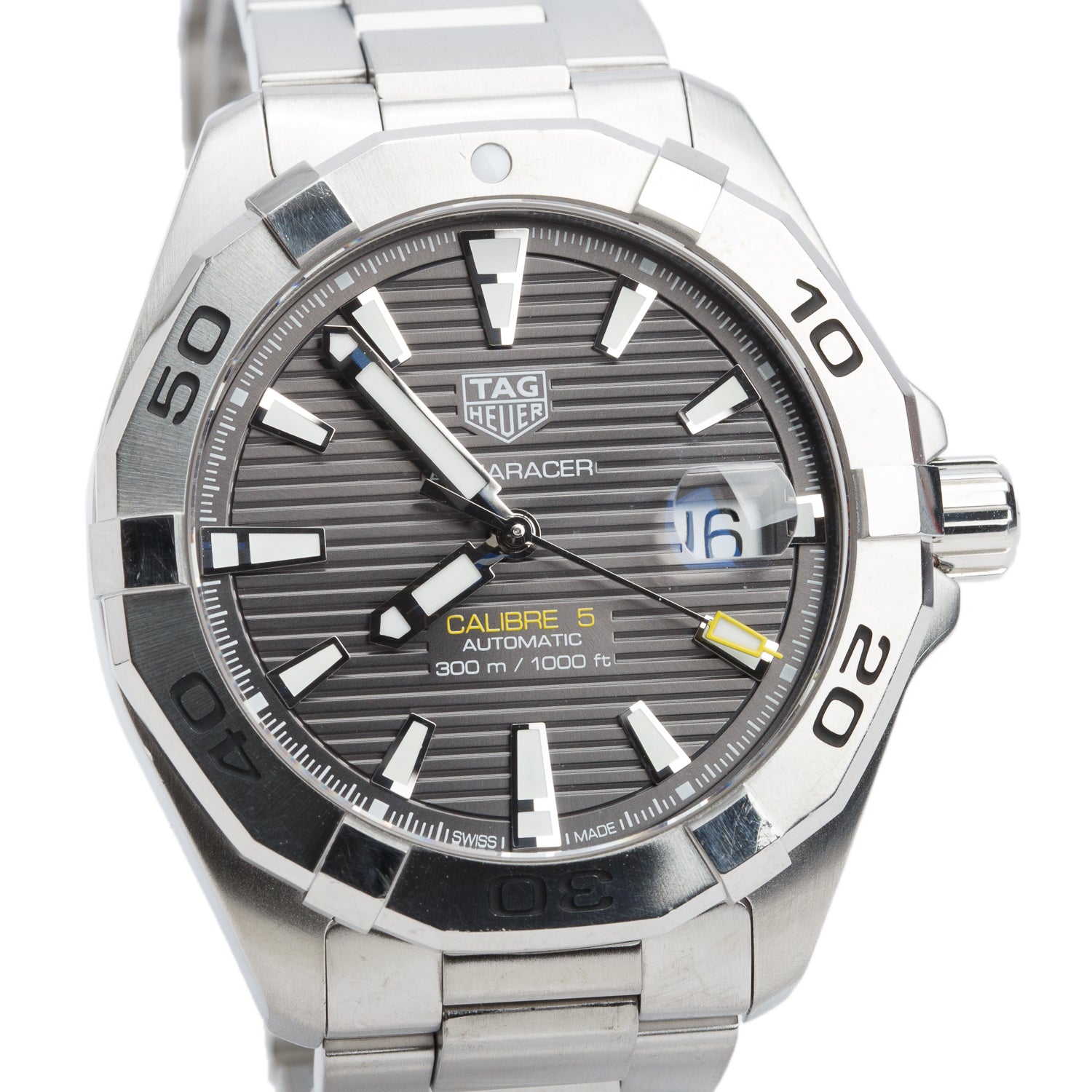 Tag Heuer 2020 Stainless Steel Aquaracer 41 MM Calibre 5 Automatic Watch Grey Dial WBD2113 w/ Box & Papers