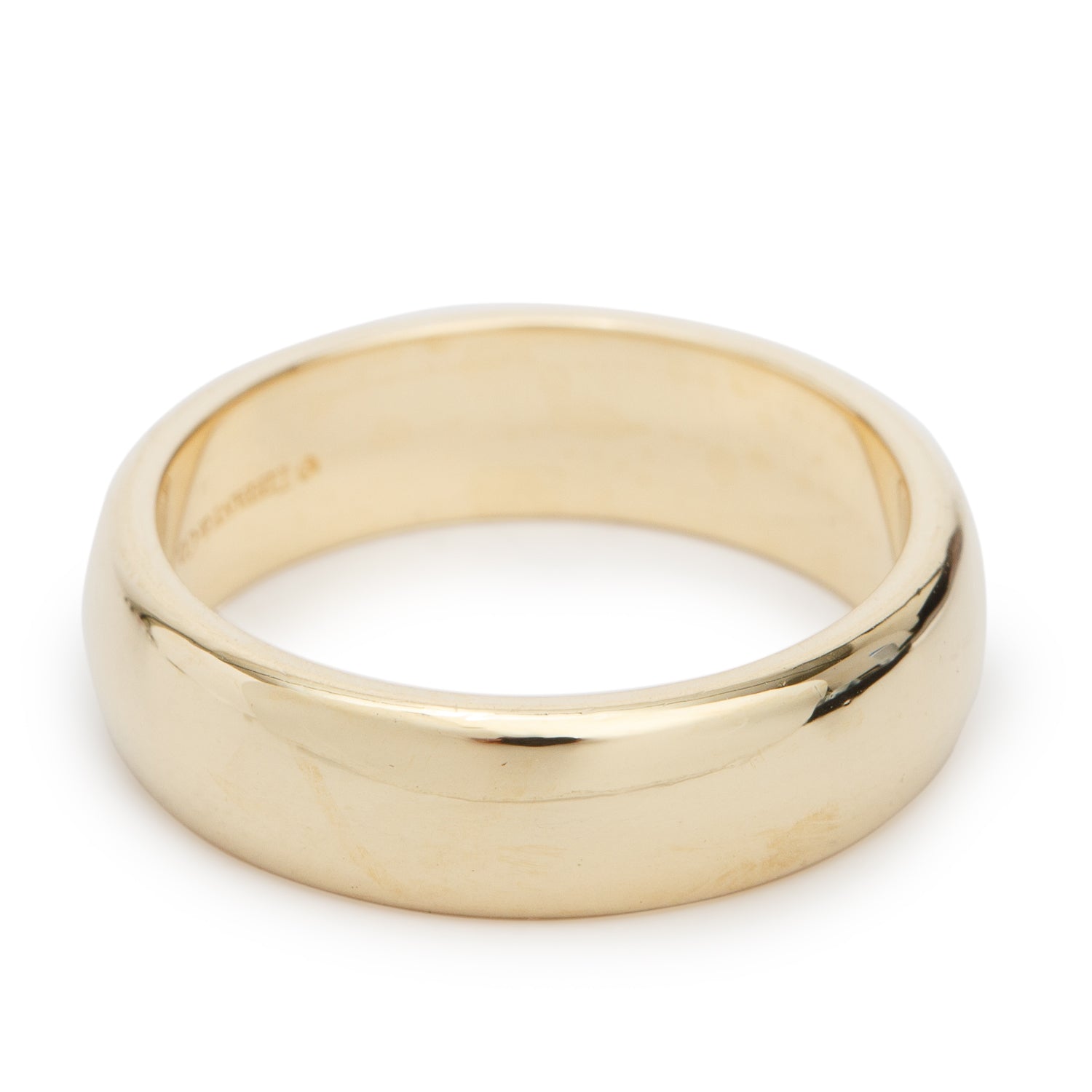 Tiffany & Co. 18k Yellow Gold Forever 6 MM Wedding Band Ring, Size 8.75