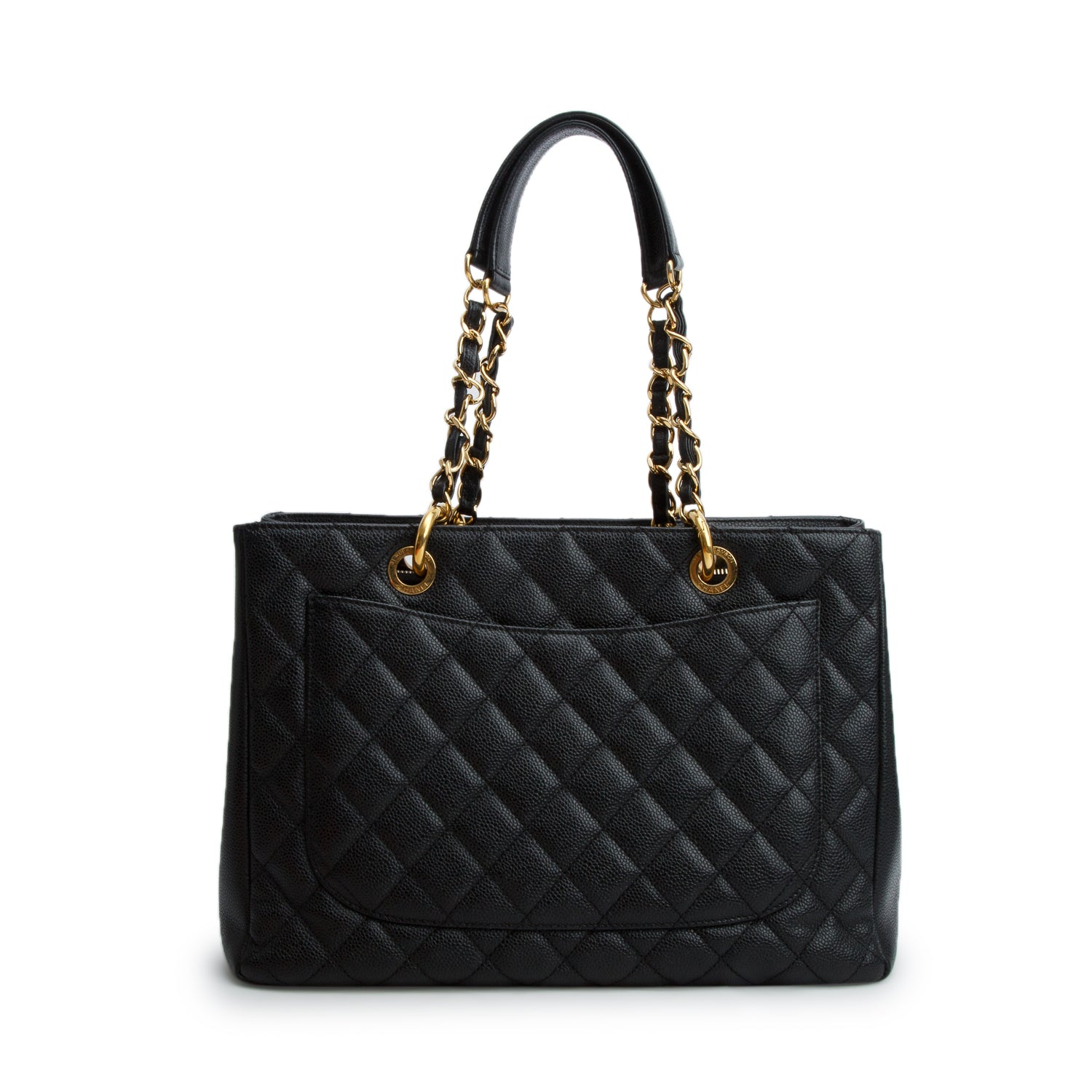 Chanel Black Caviar Leather Grand Shopping Tote (GST) w/ Box & Authenticity Card