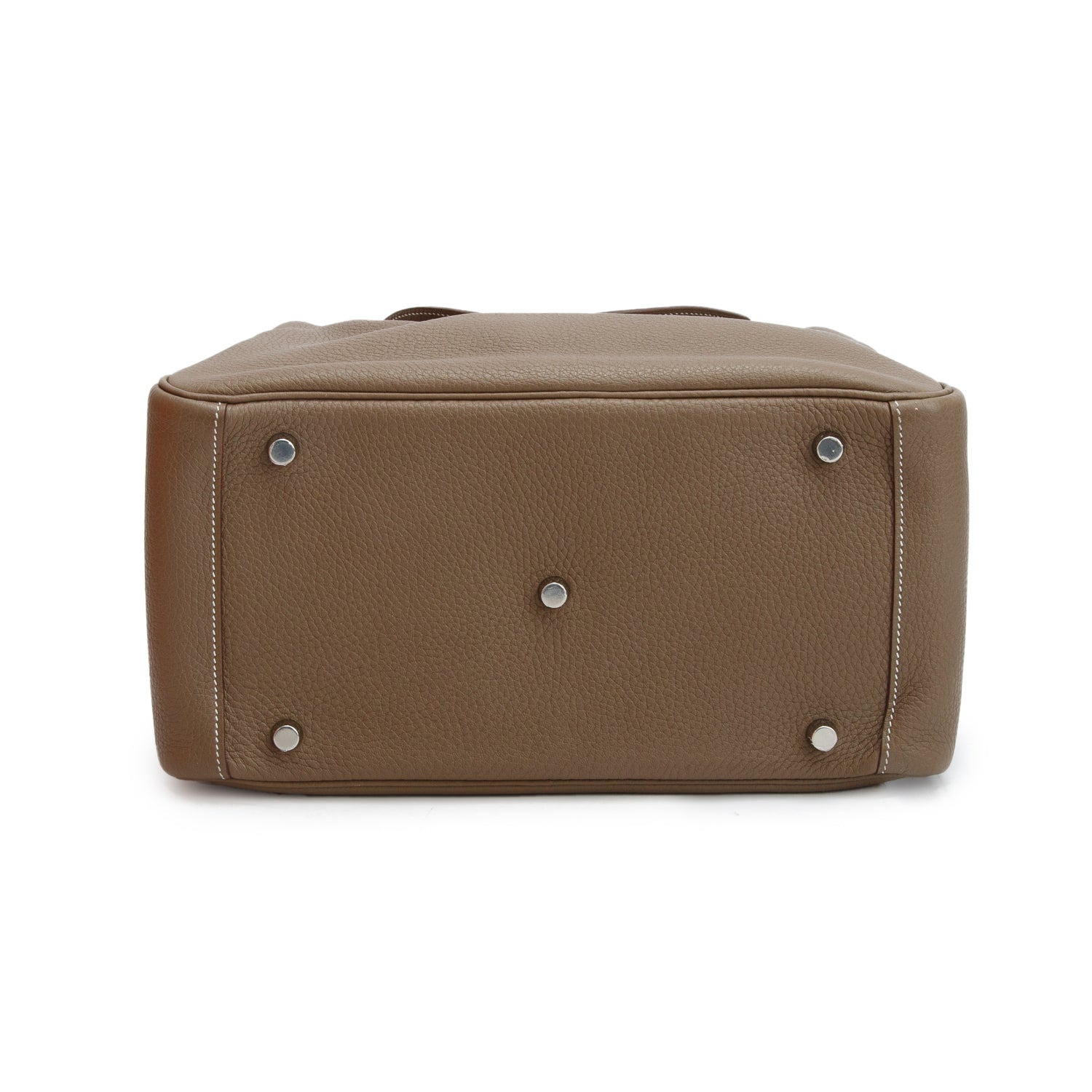 Hermes Etoupe Taurillon Clemence Leather Lindy 30 w/ Box