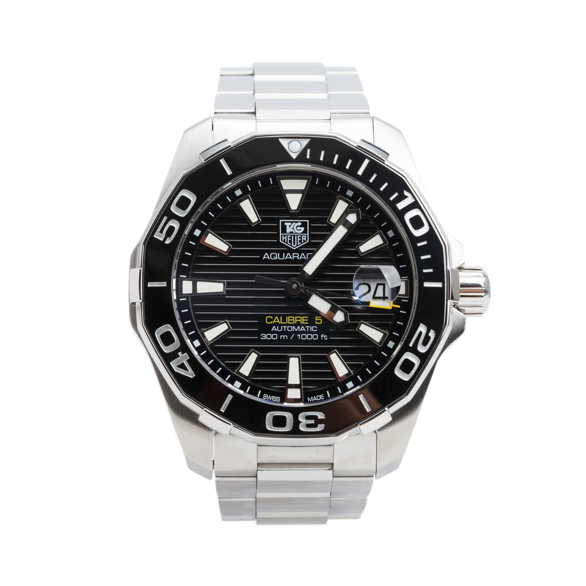Tag Heuer Stainless Steel Aquaracer Professional 300M 41 MM Calibre 5 Automatic Watch WAY211A-0 w/ Box & Papers