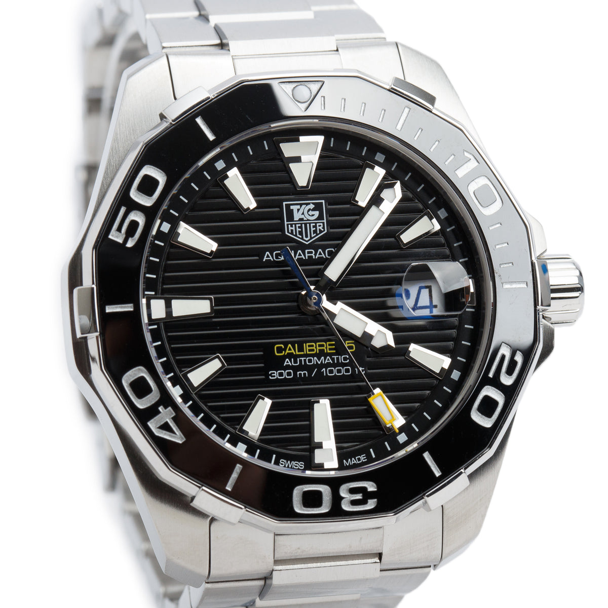 Tag Heuer Stainless Steel Aquaracer Professional 300M 41 MM Calibre 5 Automatic Watch WAY211A-0 w/ Box & Papers
