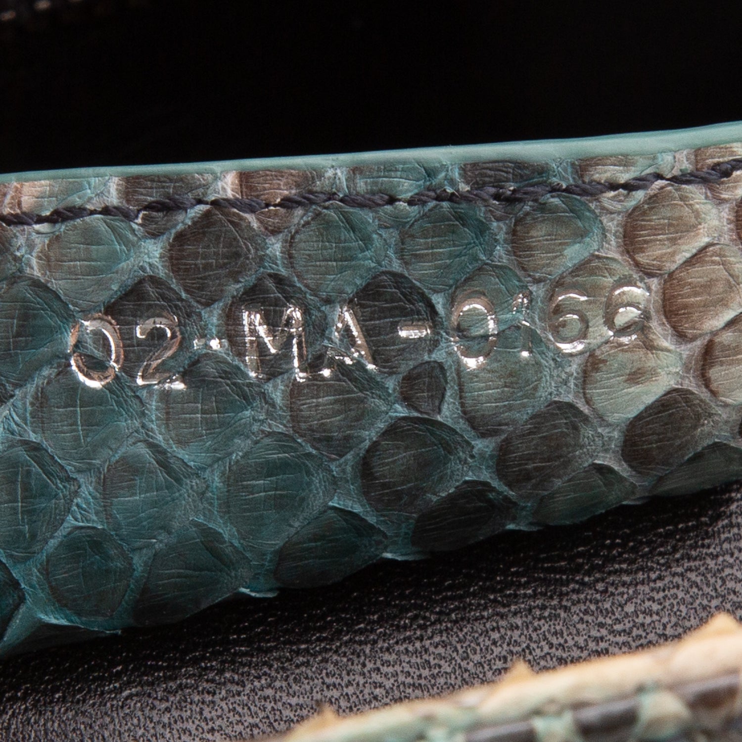 Christian Dior Green Python Medium Lady Dior w/ Box & Strap