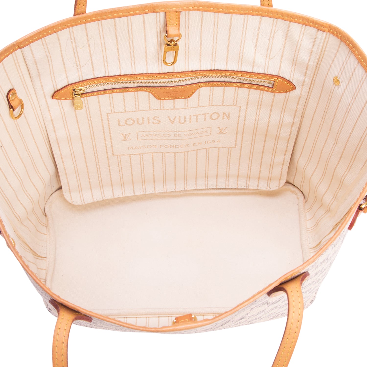 Louis Vuitton Damier Azur Neverfull MM w/ Pouch